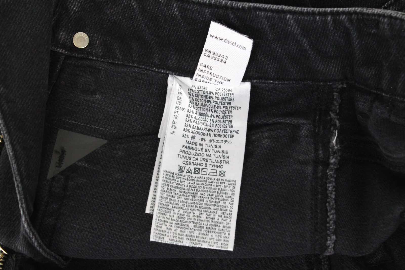 DIESEL D-Earlie 080AP Women's Jeans W25/L30 Black Stretch Slim Fit High Waist