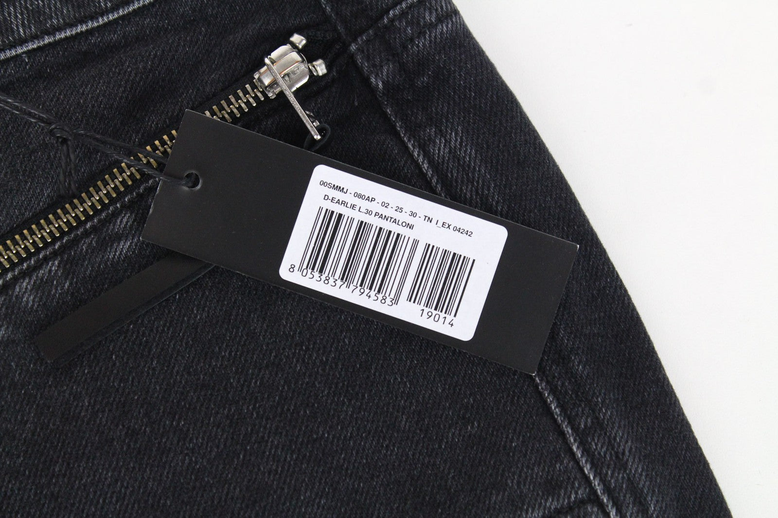 DIESEL D-Earlie 080AP Women's Jeans W25/L30 Black Stretch Slim Fit High Waist