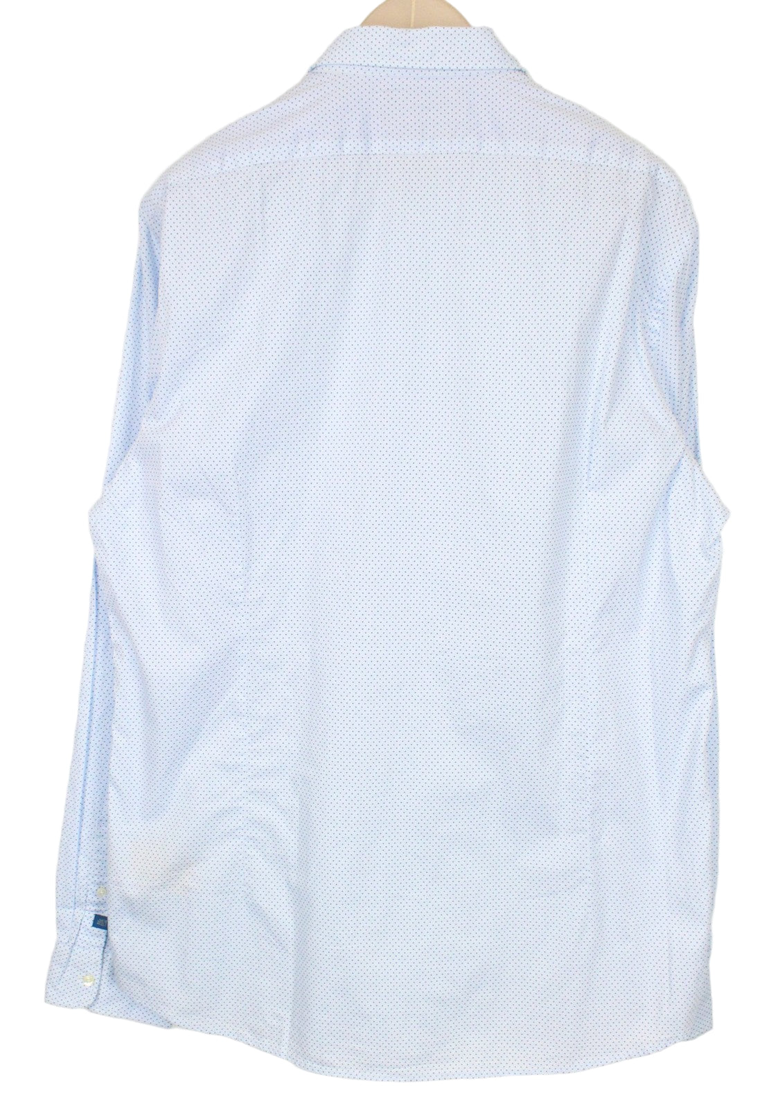 SCOTCH &amp; SODA vyriški marškinėliai su šviesiai mėlynais taškeliais, 2XL dydžio, su sagomis ir melanžu 