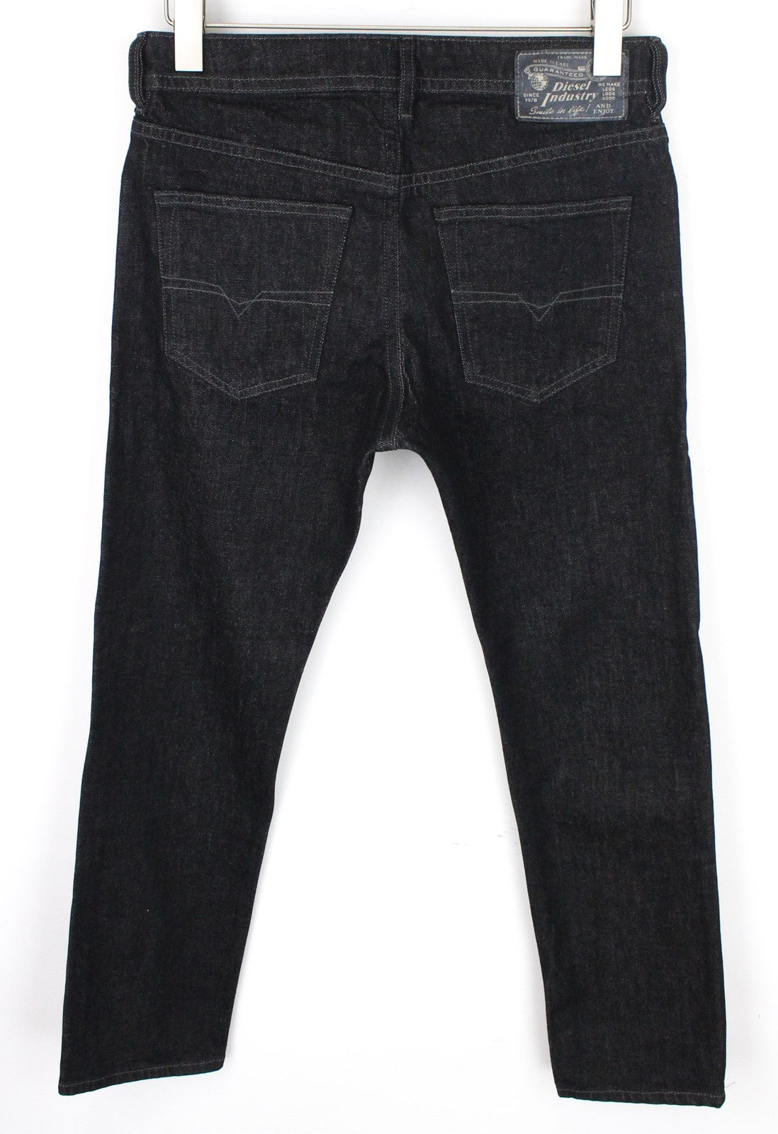 DIESEL Buster R8W58 vyriški džinsai W29/L30 juodi, ploni, tamprūs, siaurėjantys 