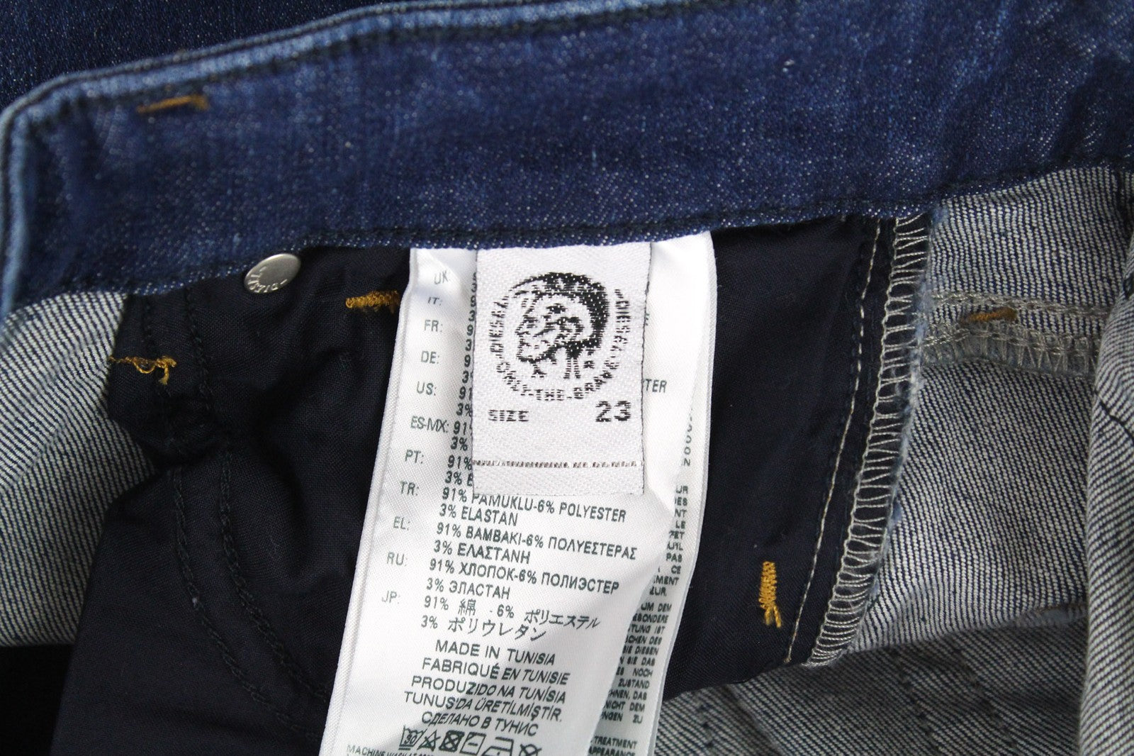 DIESEL Slandy 088AT Women's Jeans W23/L32 Blue Stretch Girls Super Slim Skinny