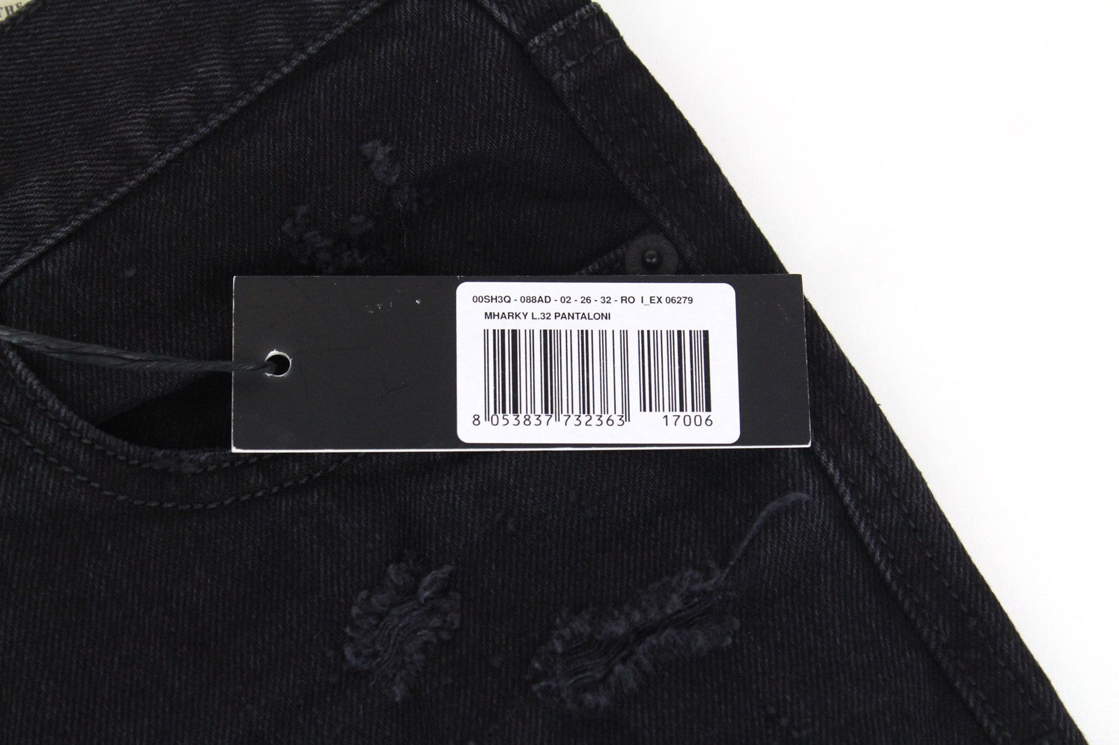 DIESEL Mharky 088AD vyriški džinsai W26/L32 juodi, ploni, aptempti berniukiški, netempiamo kirpimo 