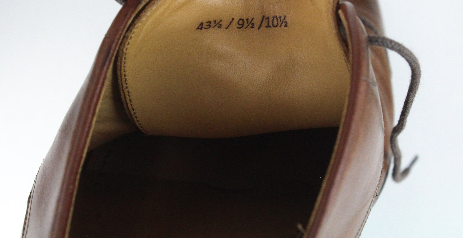 SUITSUPPLY Men's Shoes EU43.5 Mid Brown Derby Pure Calf Leather Lace Ups