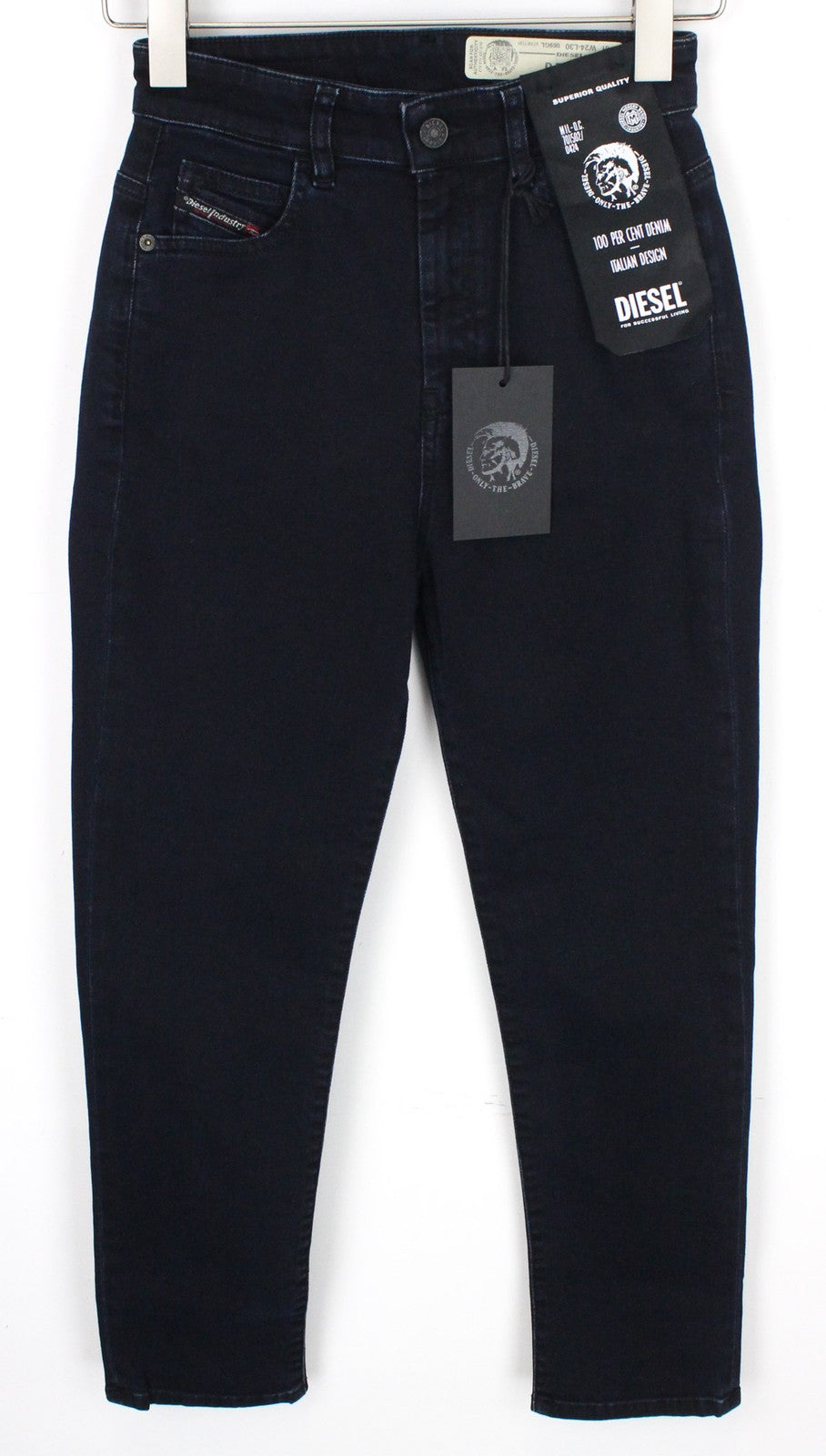 DIESEL D-Eiselle 069GL Women's Jeans W24/L30 Black Stretch Straight High Rise