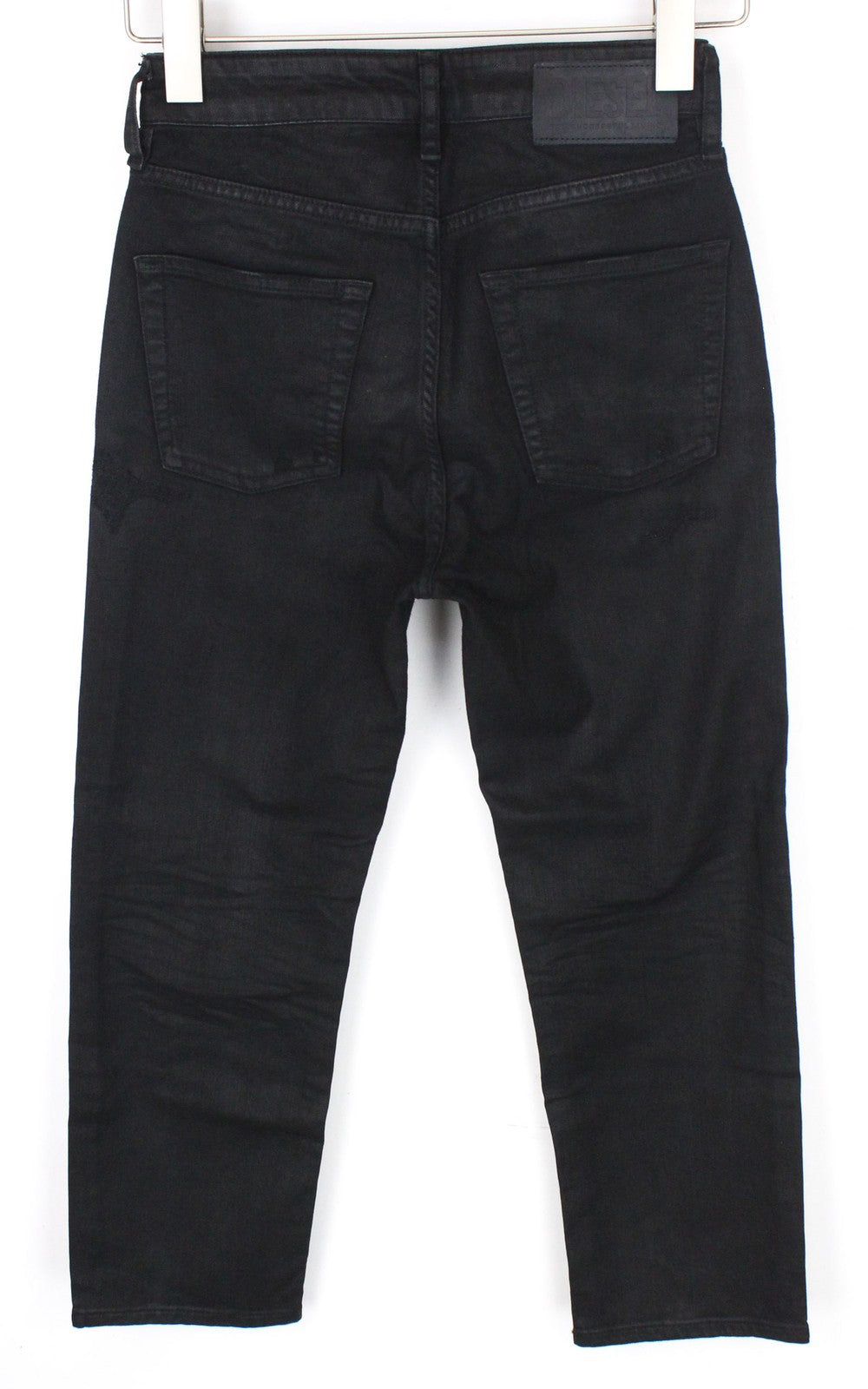 DIESEL Aryel 069JD moteriški džinsai W23/L30 juodi, tamprūs, tiesūs, mergaitiški, su sagomis 