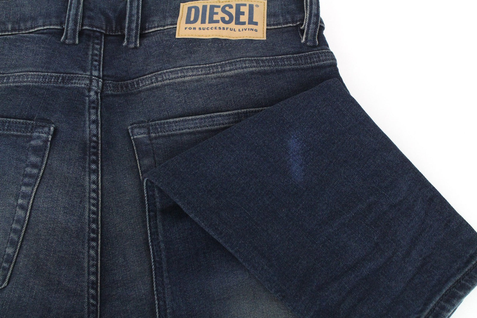DIESEL D-Vider 084AU Men's W28/L30 Dark Blue Stretch Button Carrot Fit Jeans