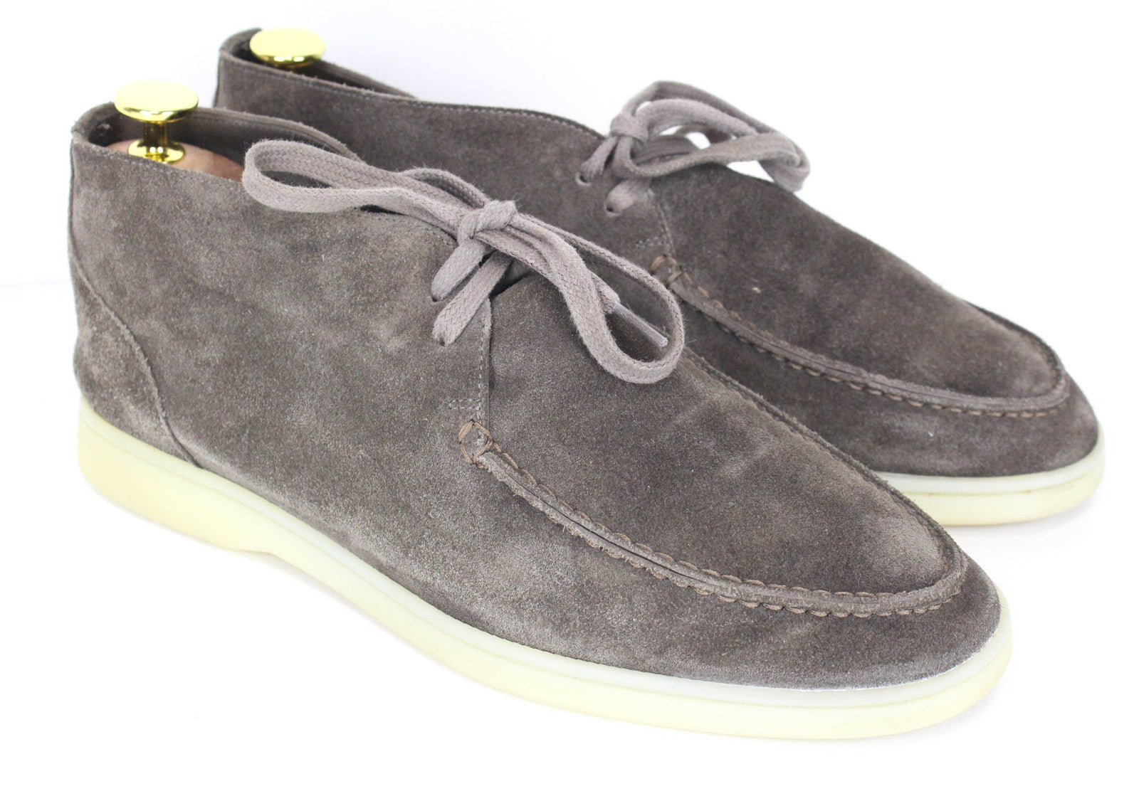 SUITSUPPLY vyriški rudi odiniai zomšiniai chukka bateliai su dvigubu pamušalu, EU39 dydis 