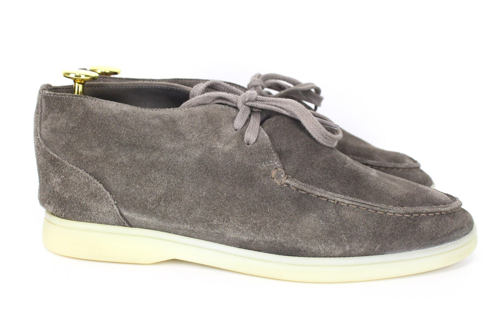 SUITSUPPLY vyriški rudi odiniai zomšiniai chukka bateliai su dvigubu pamušalu, EU39 dydis 