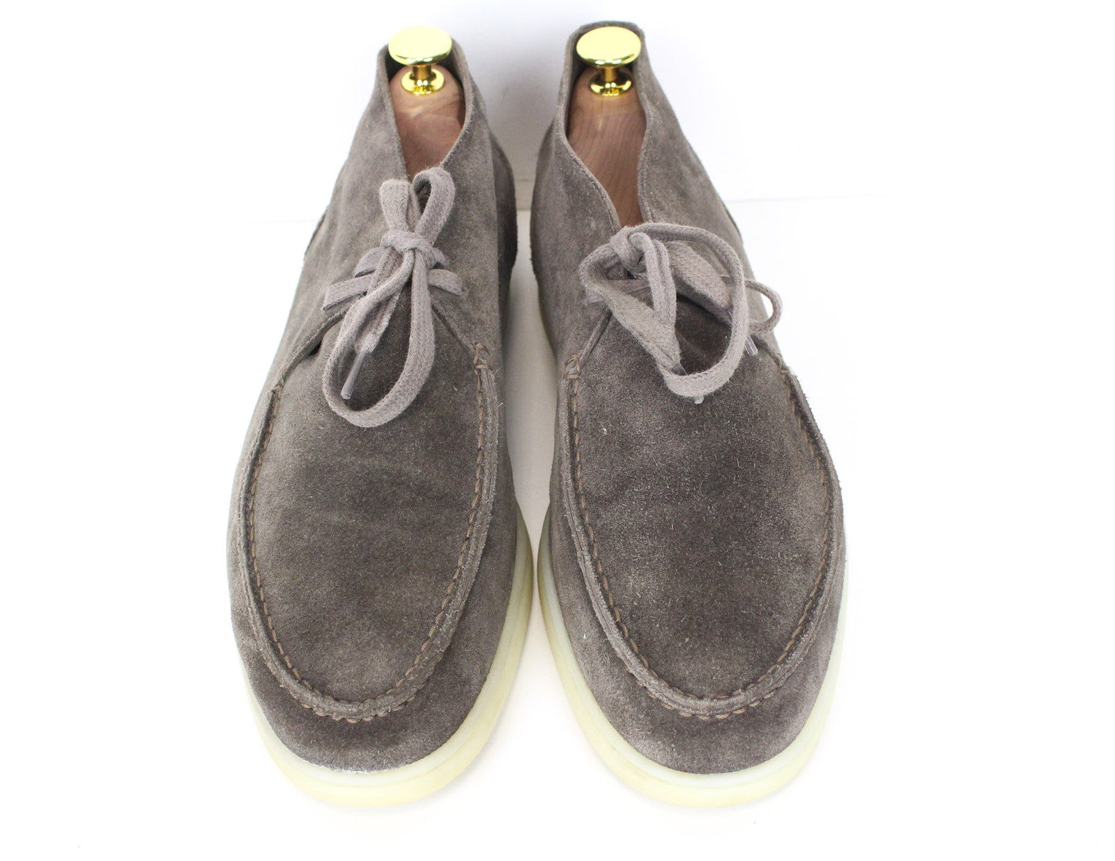 SUITSUPPLY vyriški rudi odiniai zomšiniai chukka bateliai su dvigubu pamušalu, EU39 dydis 