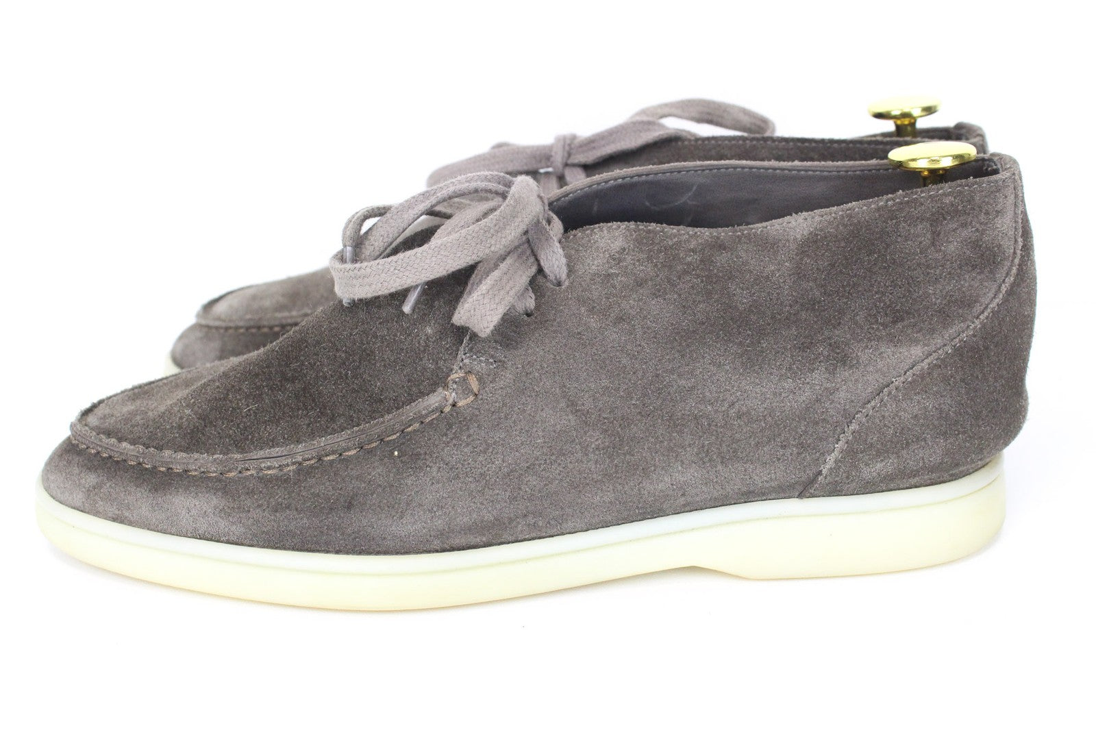 SUITSUPPLY vyriški rudi odiniai zomšiniai chukka bateliai su dvigubu pamušalu, EU39 dydis 