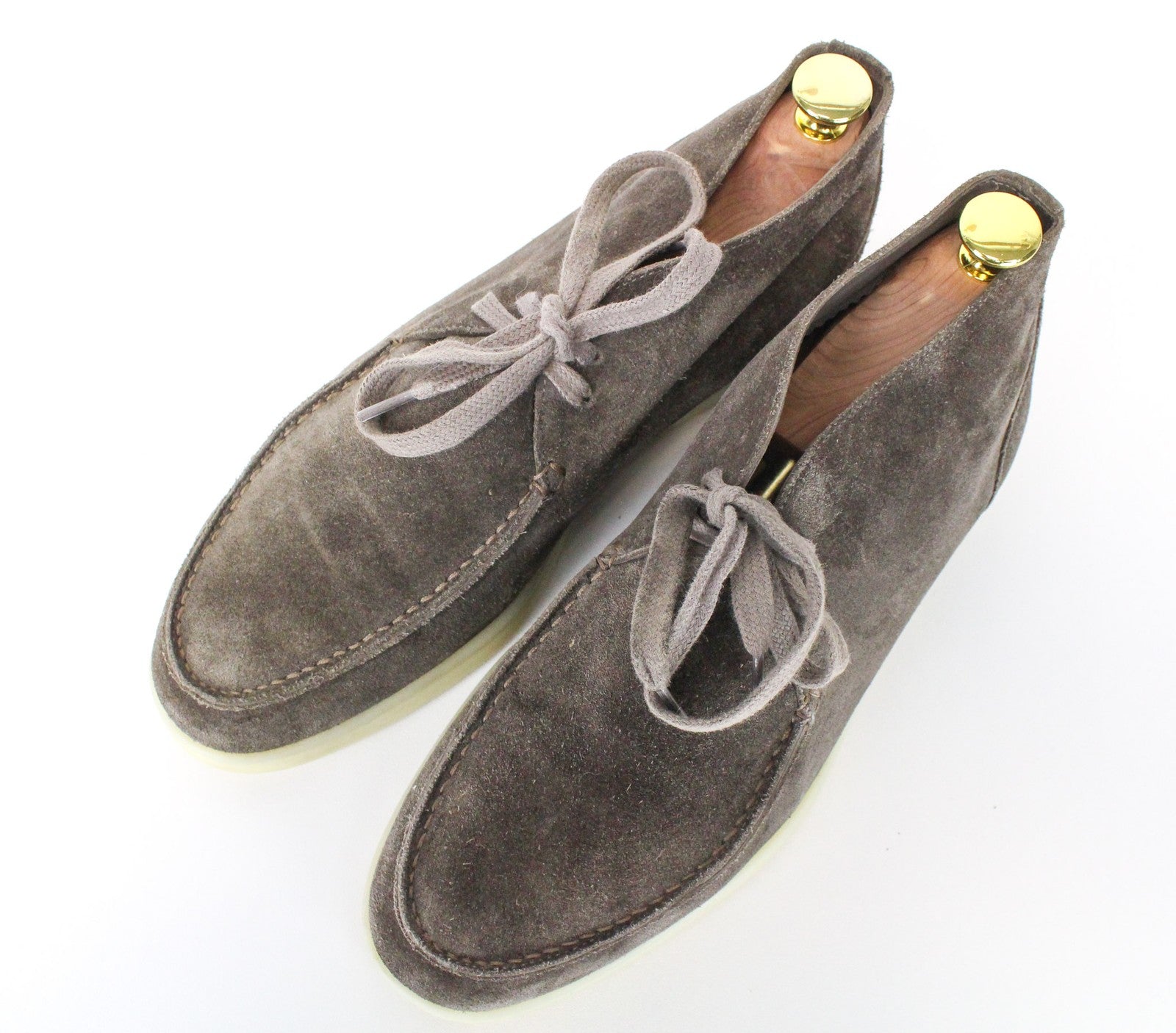 SUITSUPPLY vyriški rudi odiniai zomšiniai chukka bateliai su dvigubu pamušalu, EU39 dydis 