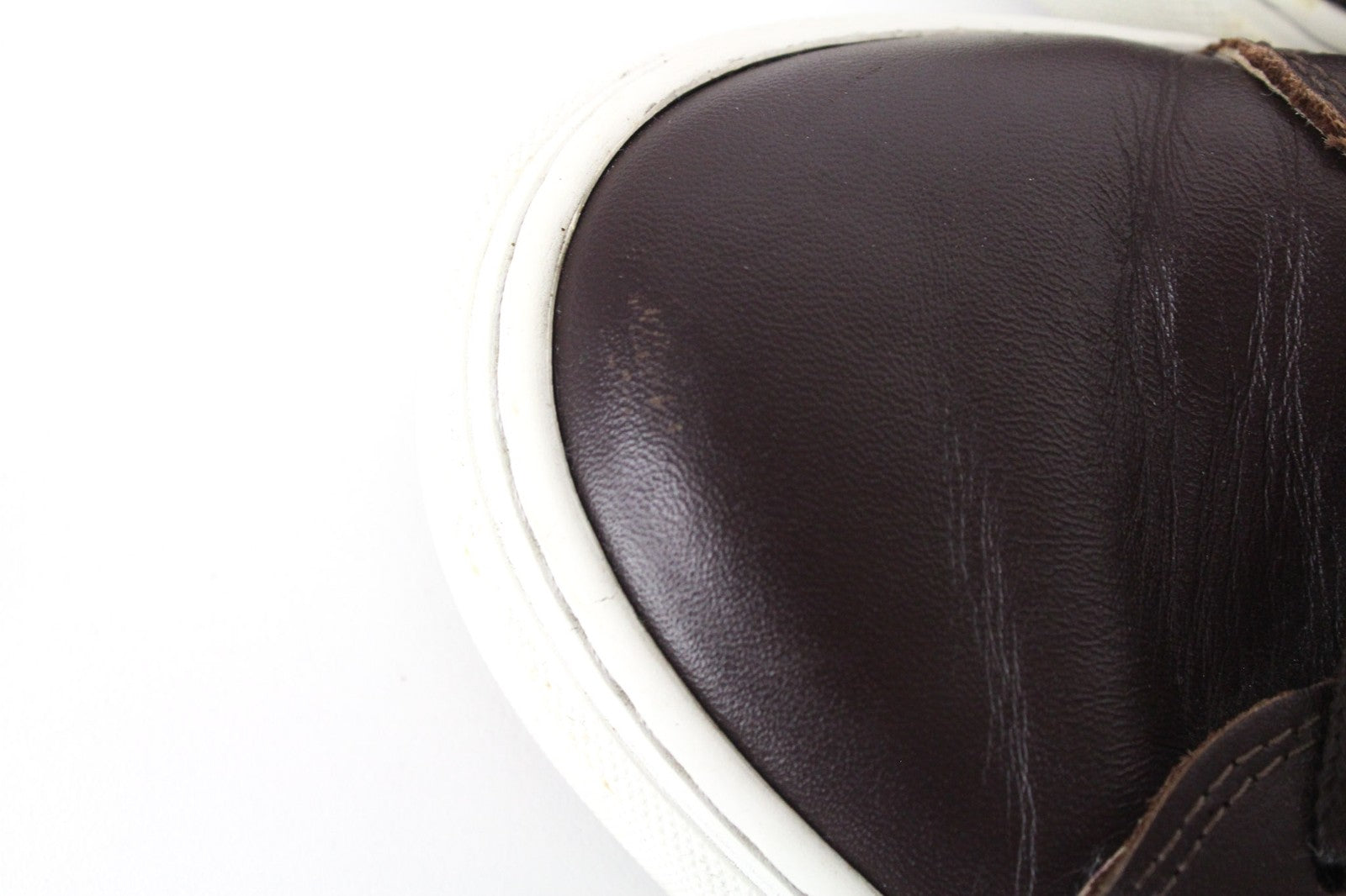 SUITSUPPLY vyriški tamsiai rudi odiniai sportbačiai su žemais kulnais, EU43, su raišteliais 