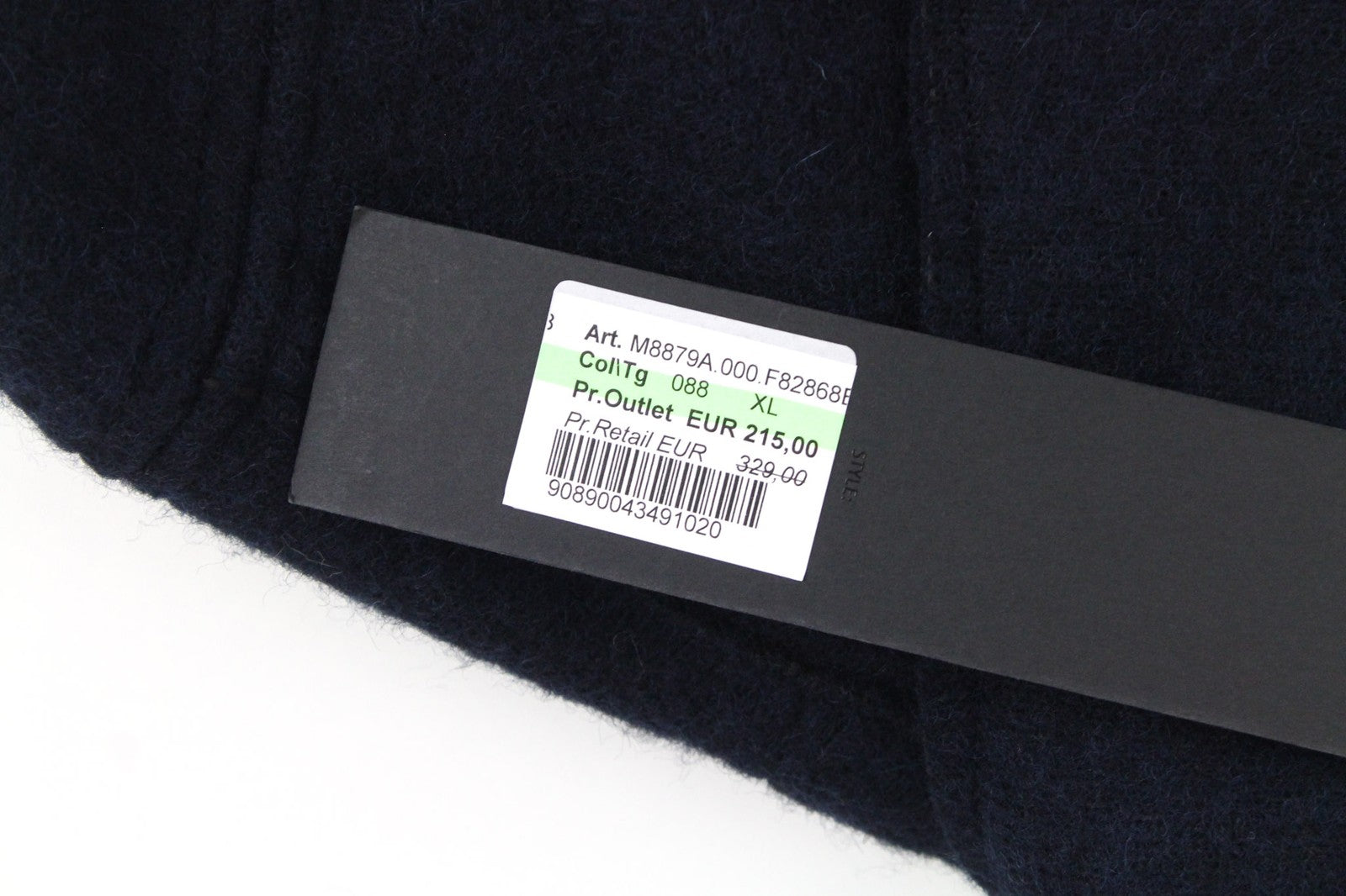 REPLAY Men's XL Coat Navy Blue Wool Blend Classic Double-Breasted Notch Cut