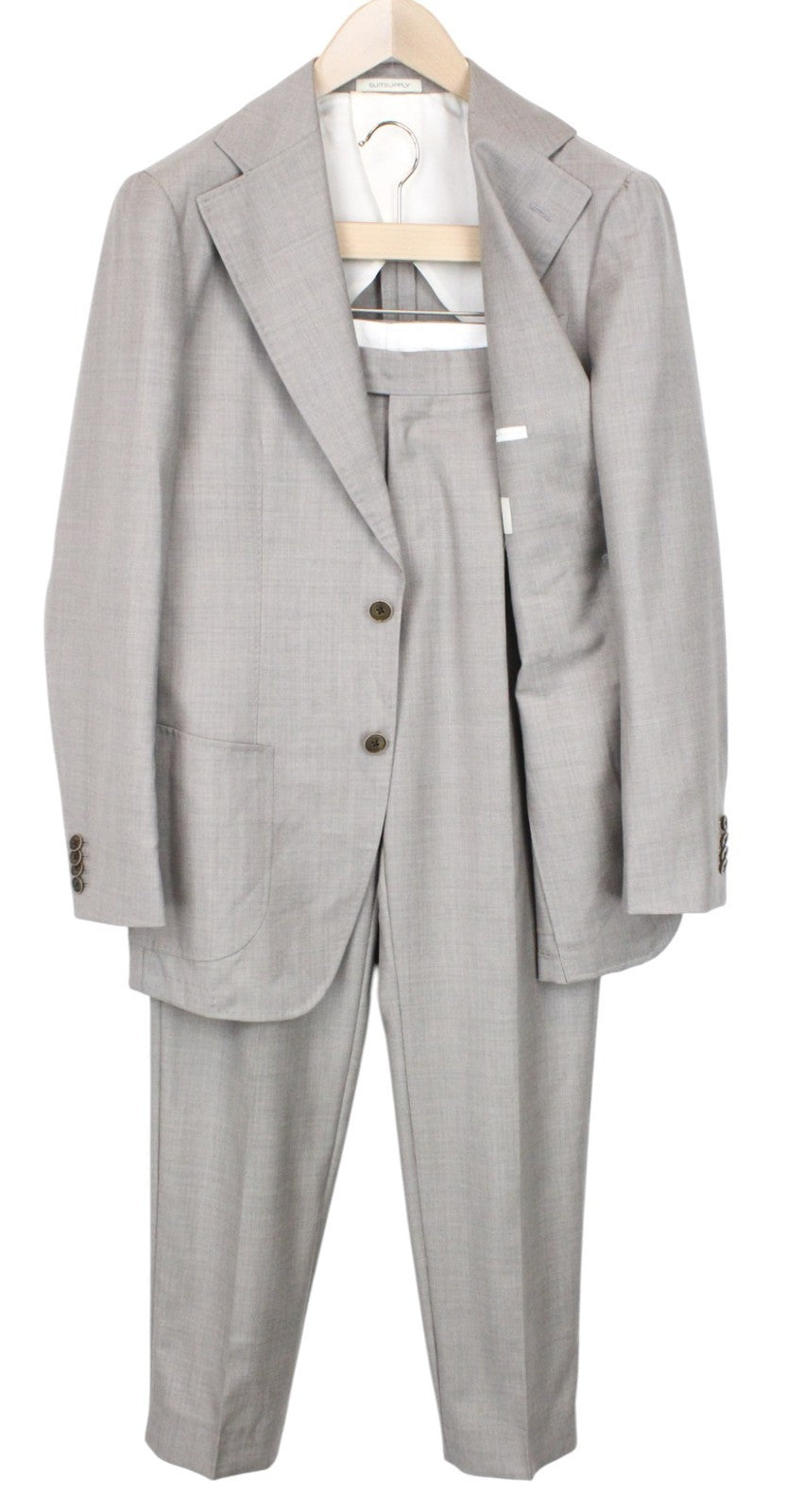 SUITSUPPLY Havana Men's UK36R Slim Fit Grey Super 110's Pure Wool 2 Piece Suit