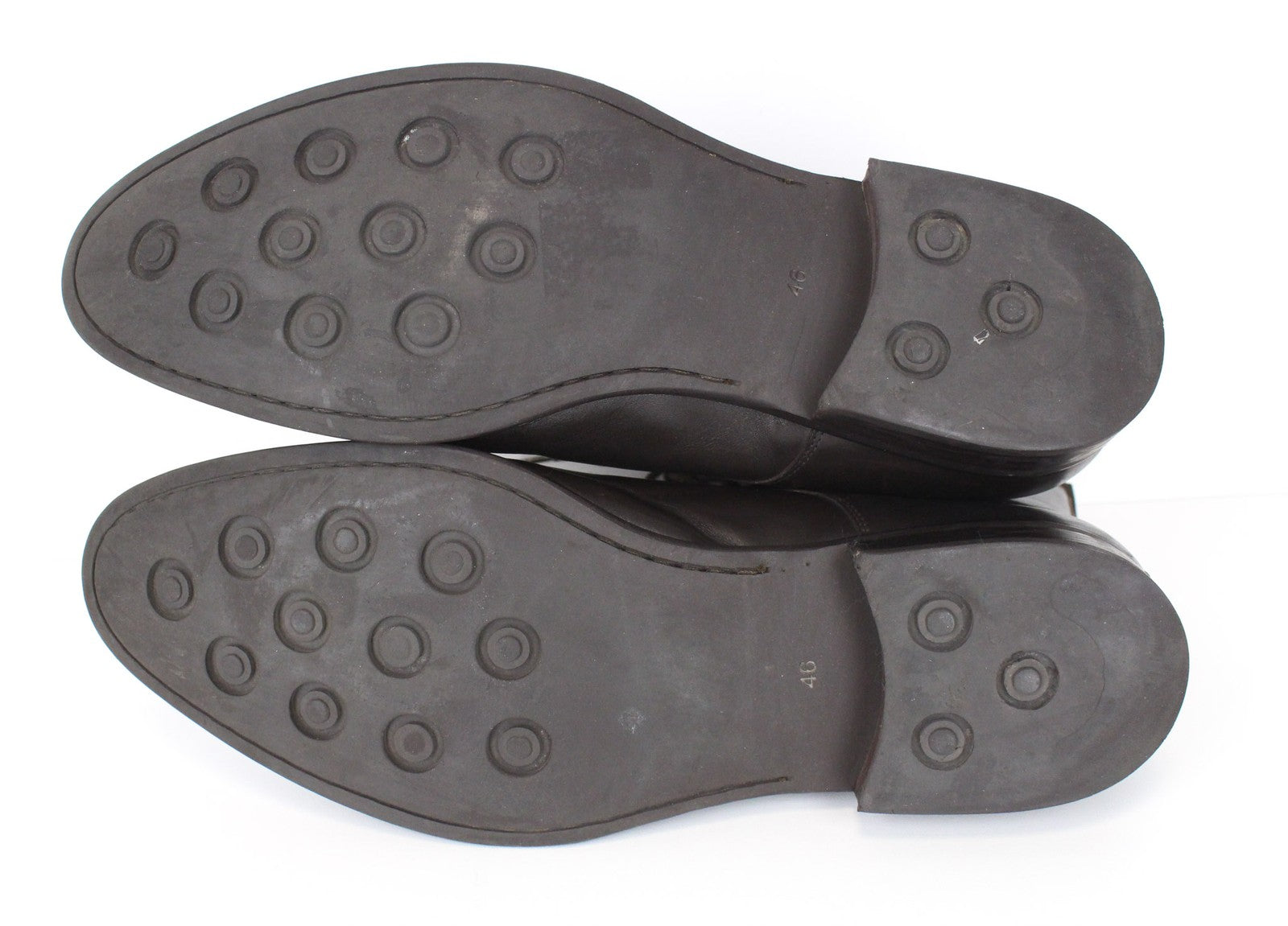 SUITSUPPLY vyriški tamsiai rudi, EU46 dydžio, odiniai, aukštakulniai bateliai su raišteliais, brogų raštu 