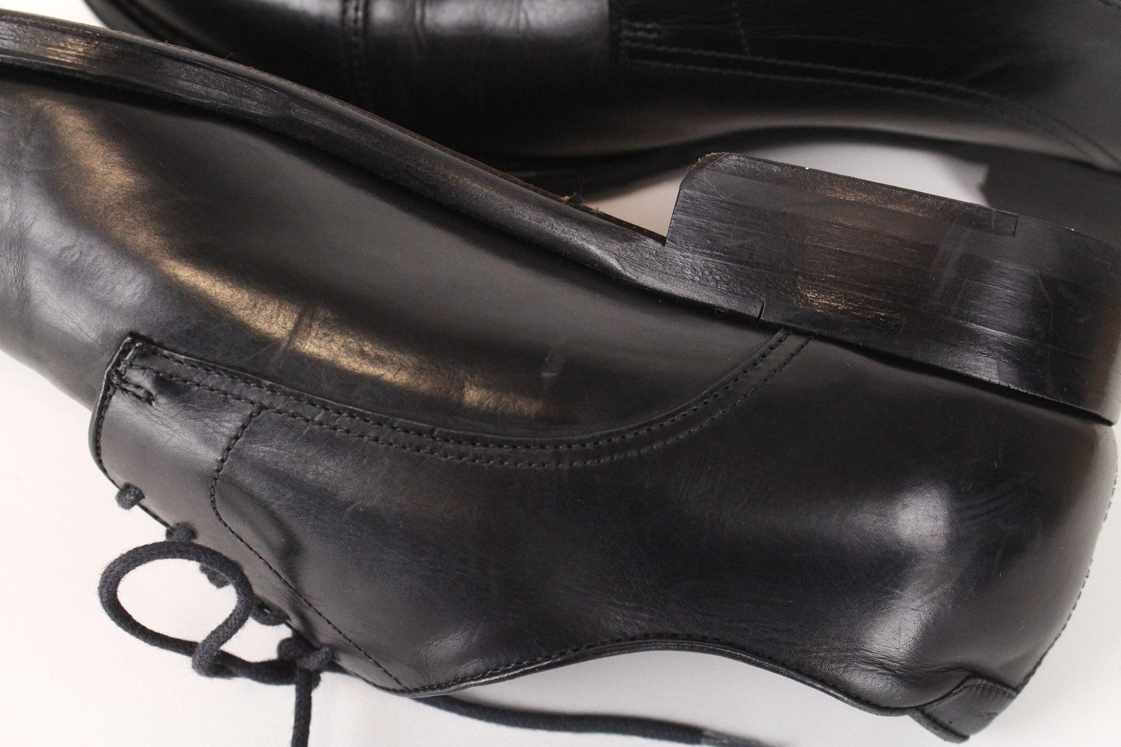 SUITSUPPLY Men's EU39 Black Derby Blake-Stitched Calf Leather Formal Lace-Up