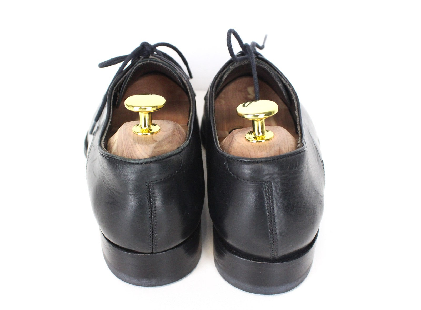 SUITSUPPLY Men's EU39 Black Derby Blake-Stitched Calf Leather Formal Lace-Up