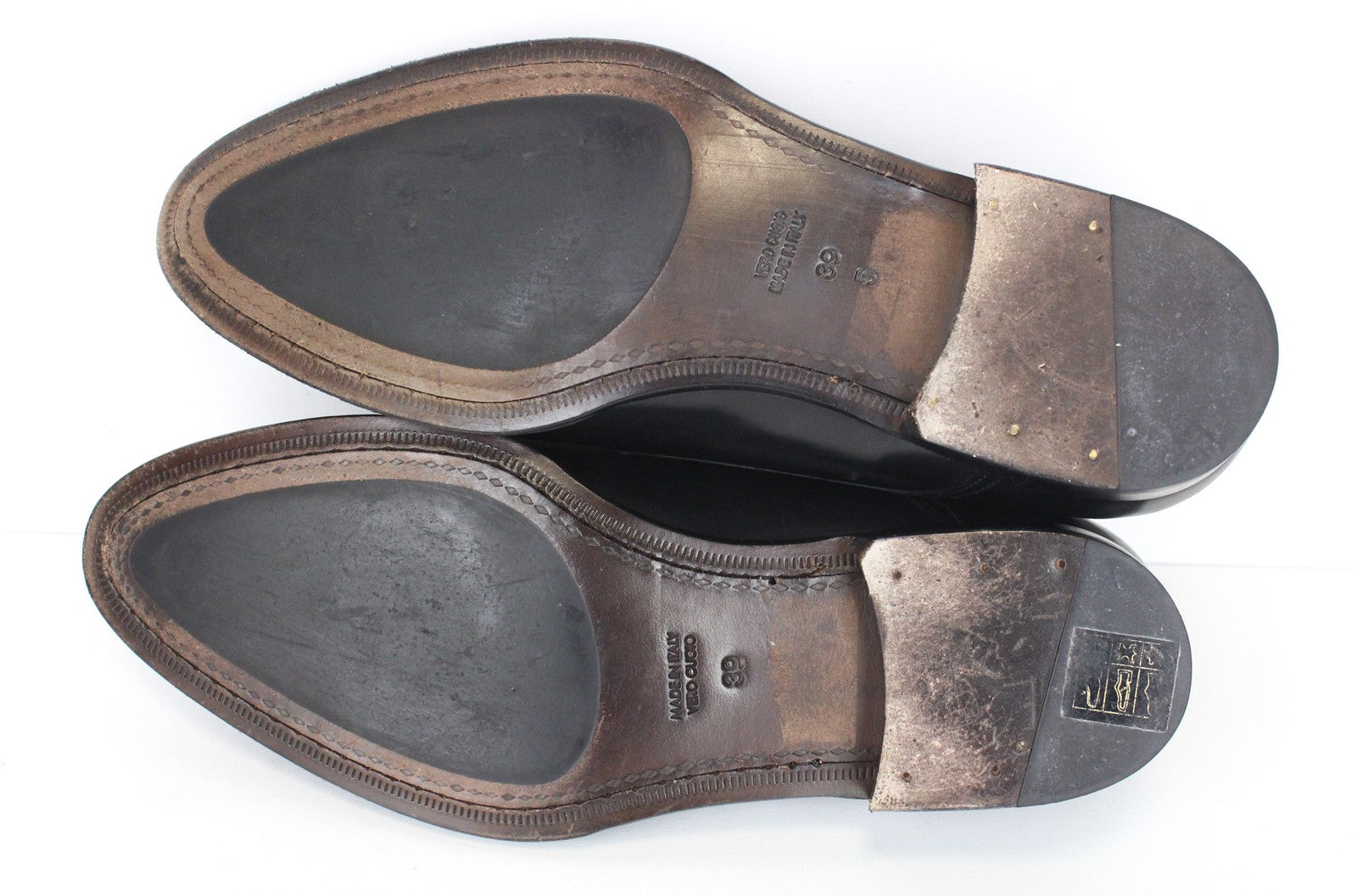 SUITSUPPLY Men's EU39 Black Derby Blake-Stitched Calf Leather Formal Lace-Up