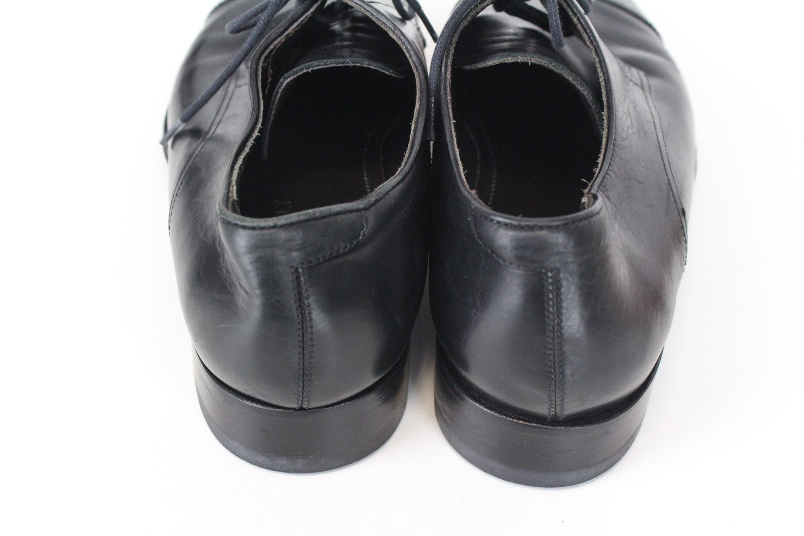 SUITSUPPLY Men's EU39 Black Derby Blake-Stitched Calf Leather Formal Lace-Up