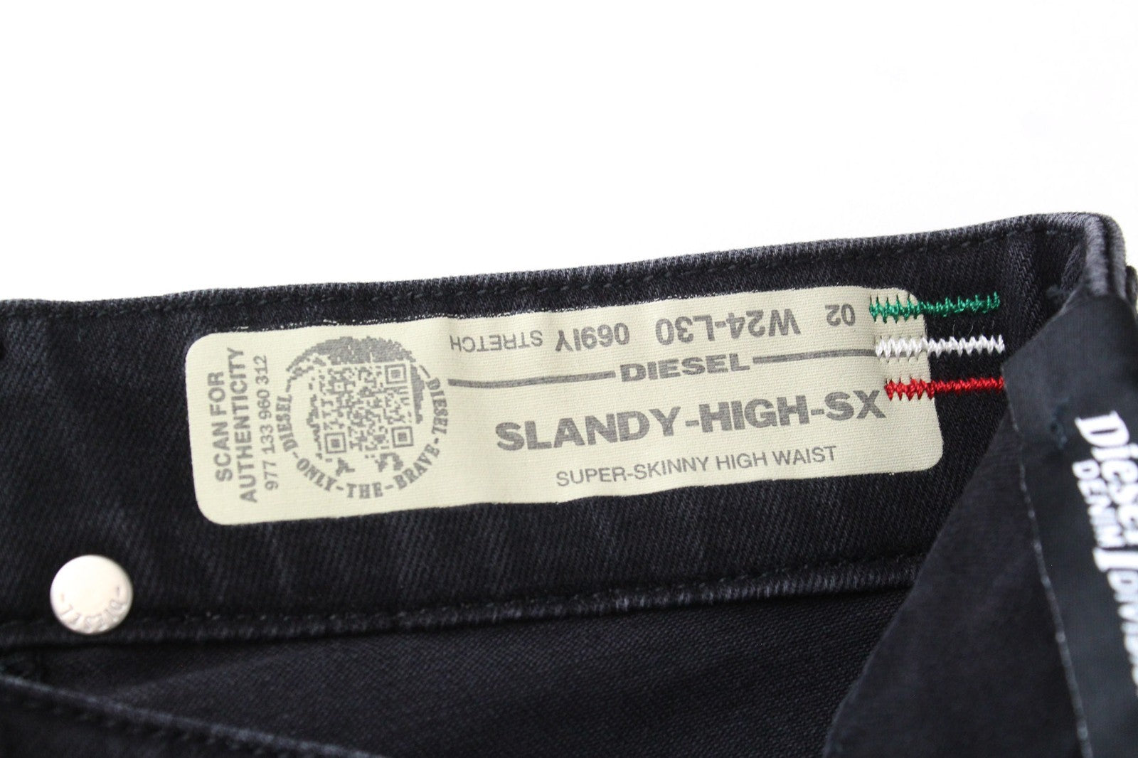 DIESEL Slandy-High-SX 069IY Women's W24/L30 Super Skinny Blue Coloured Jeans