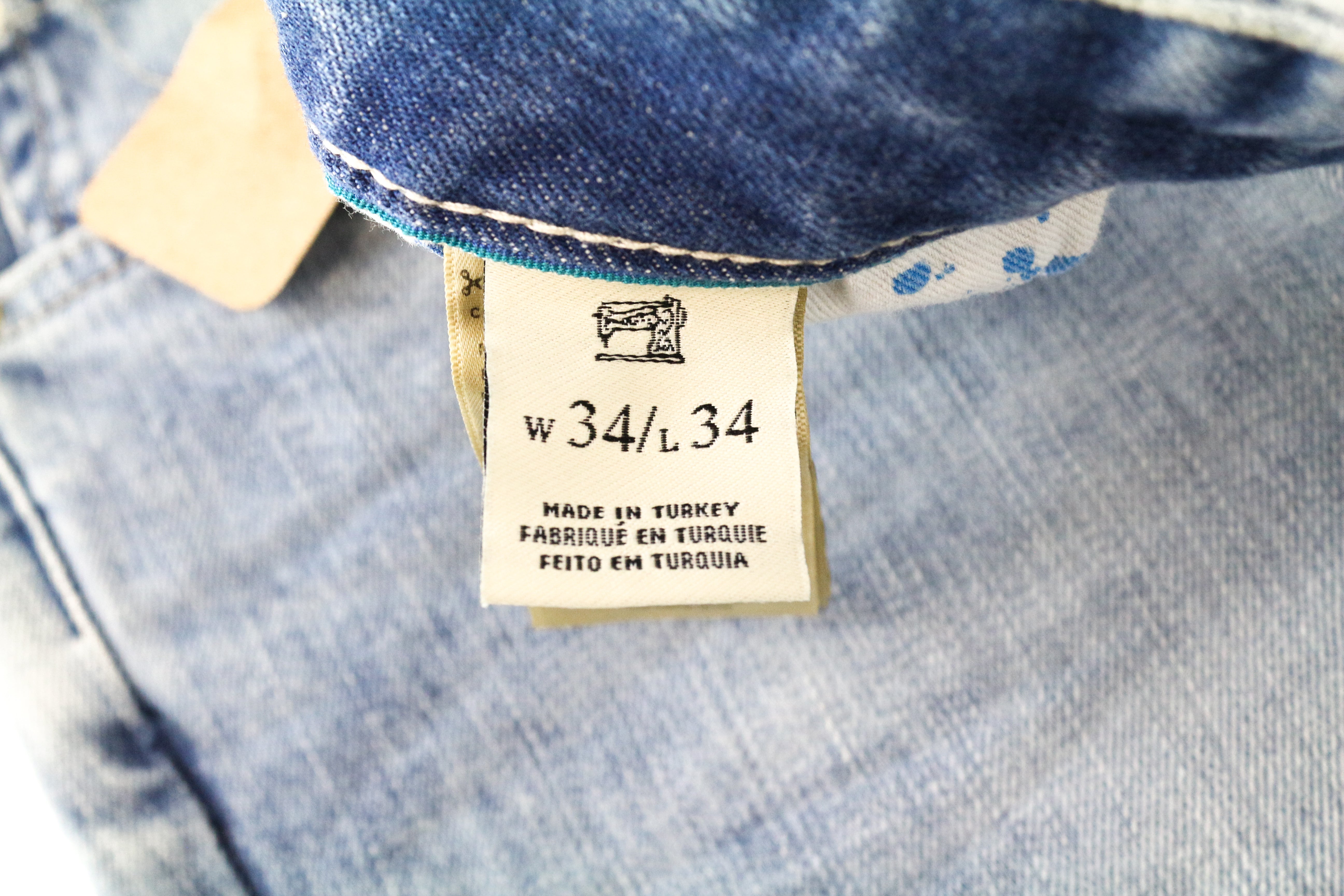 SCOTCH & SODA Skim Men's W34/L34 Slim Washed Blue Stretchy Denim Jeans