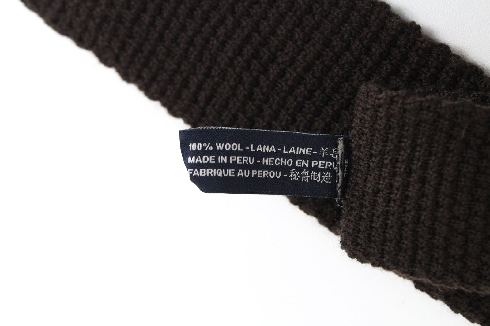 SUITSUPPLY vyriškas kaklaraištis ~153 x 6 cm tamsiai rudas megztas aptemptas klasikinis grynos vilnos kaklaraištis 