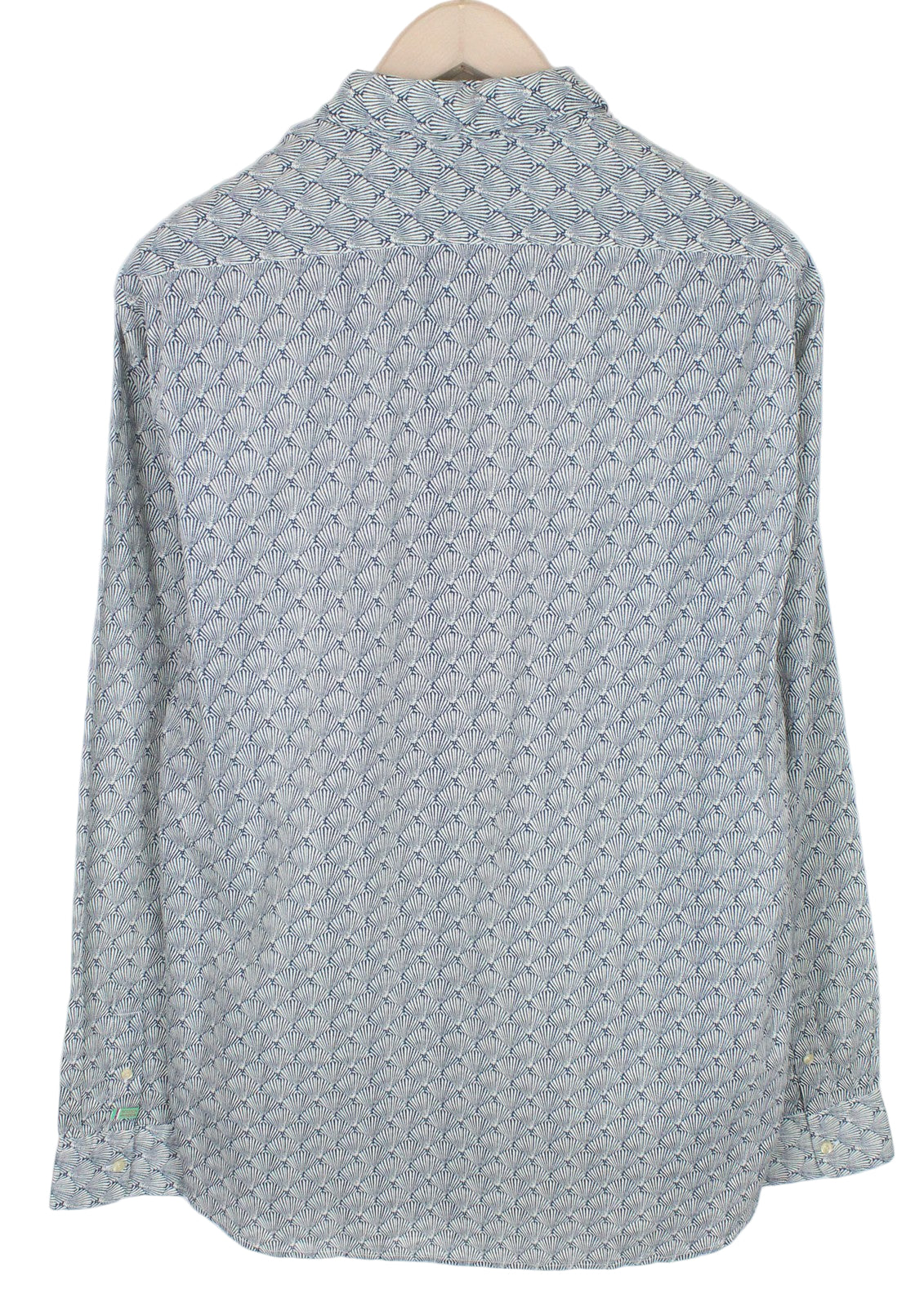 SCOTCH &amp; SODA vyriški marškinėliai, 2XL dydžio, vasariniai mėlyni melanžo rašto, jūrinio rašto, grynos medvilnės 