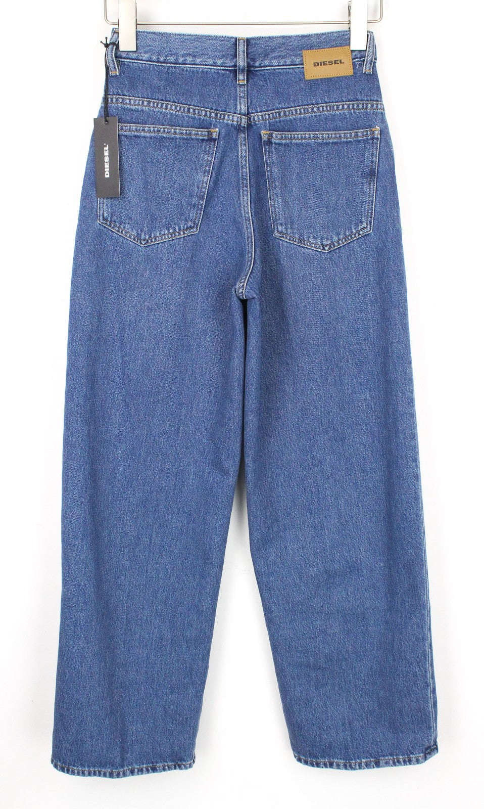 DIESEL Widee 080AN Women's Jeans W25/L32 Blue Straight Fit Pure Cotton Denim