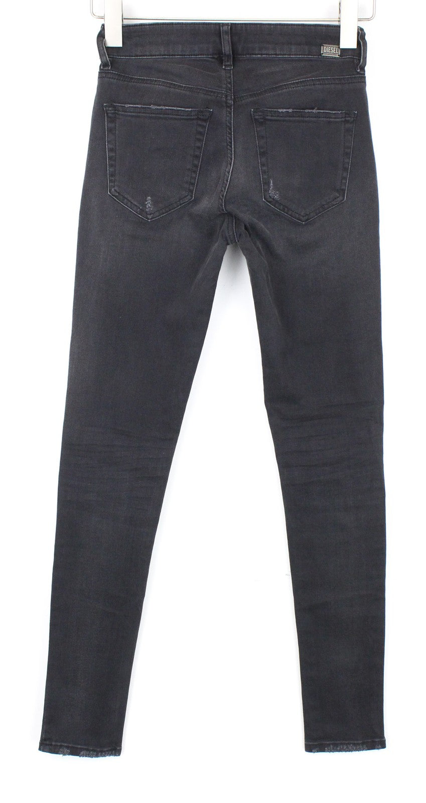 DIESEL Slandy 069GI Women's Jeans W25/L32 Grey Stretch Super Slim Skinny Fit