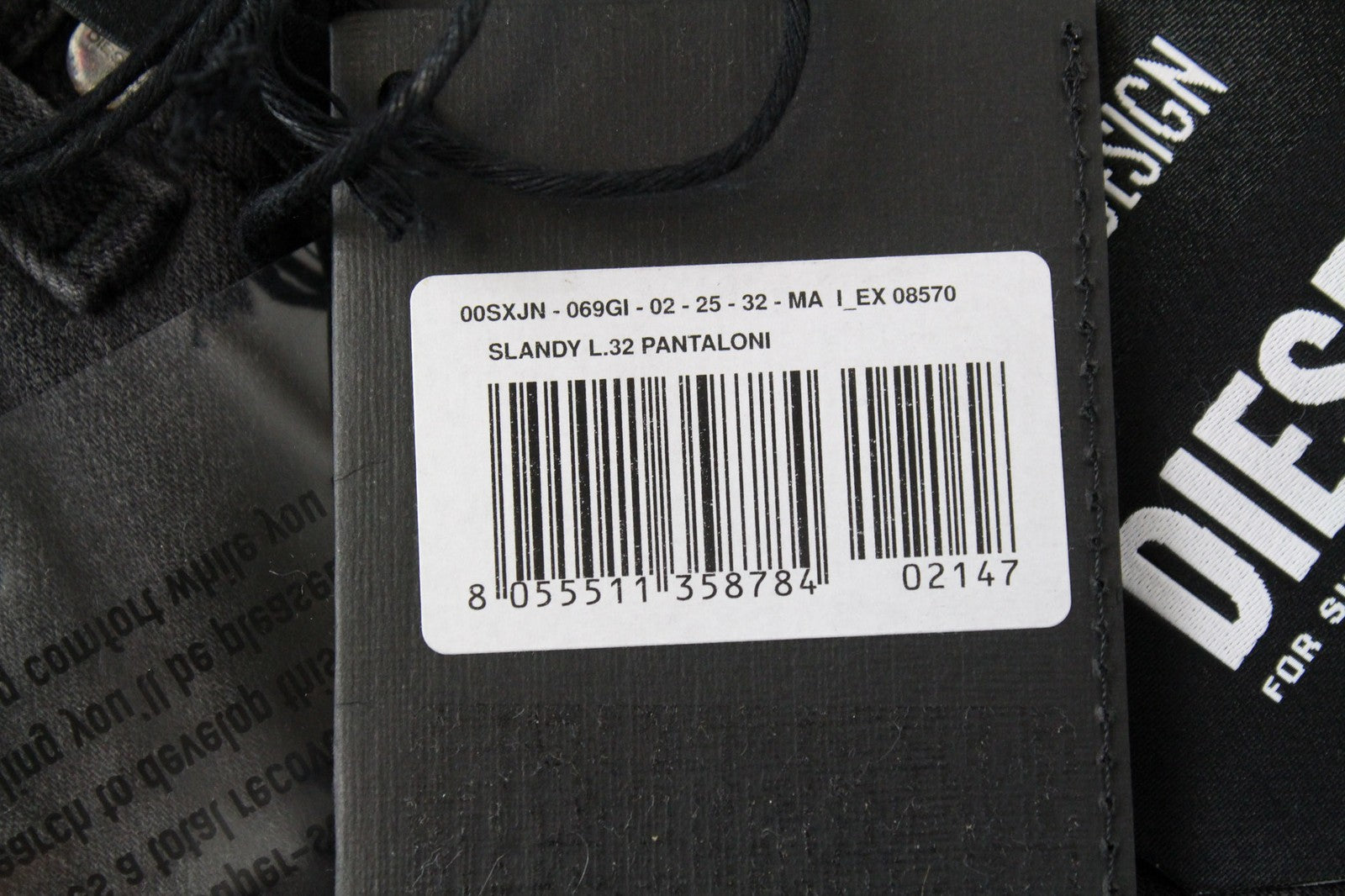 DIESEL Slandy 069GI Women's Jeans W25/L32 Grey Stretch Super Slim Skinny Fit