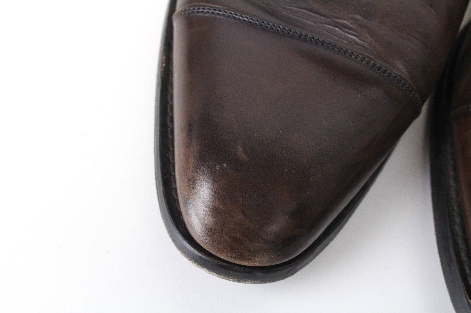 SUITSUPPLY Men's Formal Shoes EU43.5 Brown Leather Double Buckle Classic Low