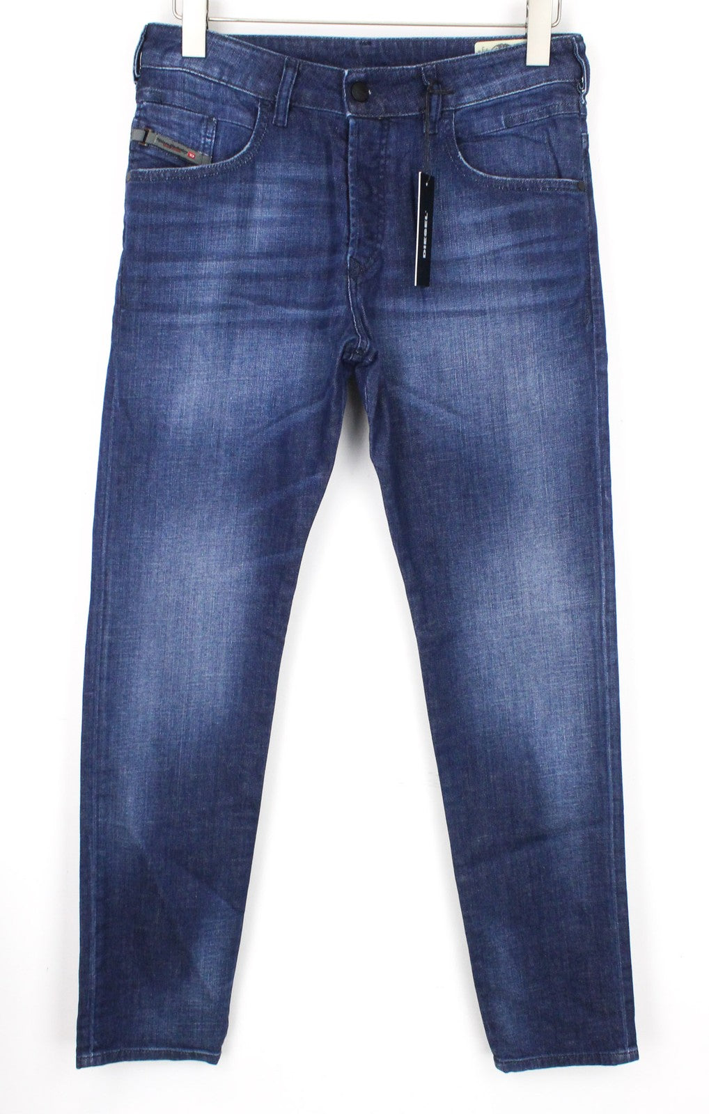 DIESEL D-Bazer 084GR vyriški džinsai W29/L32 mėlyni, tamprūs, skalbti, siaurėjantys, medvilniniai. 