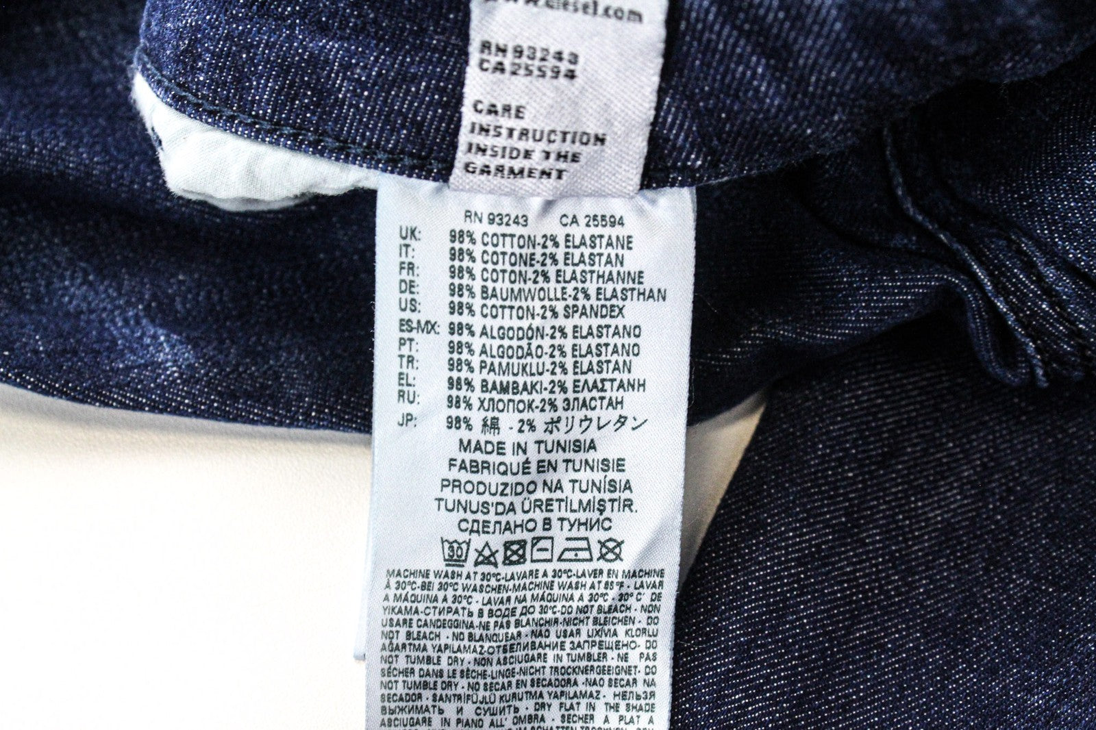 DIESEL D-Bazer 084GR vyriški džinsai W29/L32 mėlyni, tamprūs, skalbti, siaurėjantys, medvilniniai. 