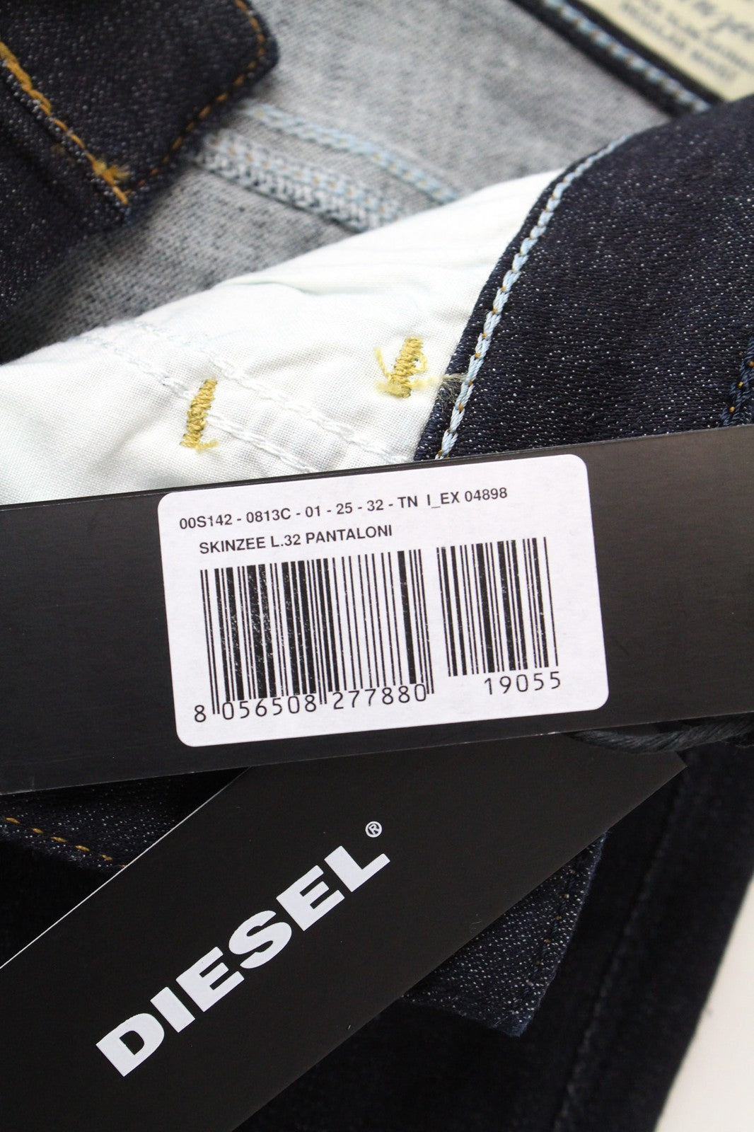 DIESEL Skinzee 0813C Women's Jeans W25/L32 Blue Stretch Super Slim Skinny Fit