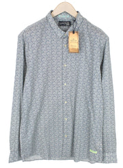 SCOTCH &amp; SODA vyriški marškinėliai, 2XL, klasikiniai mėlyni, kriauklės rašto, grynos medvilnės 