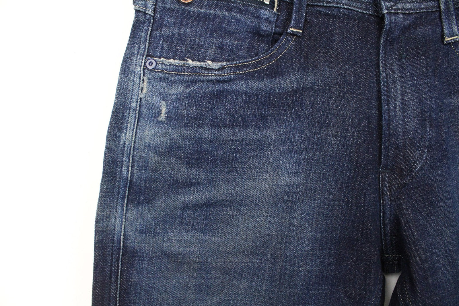 REPLAY Anbass vyriški džinsai W30/L32 tamsiai mėlyni, prigludę, labai tamprūs 