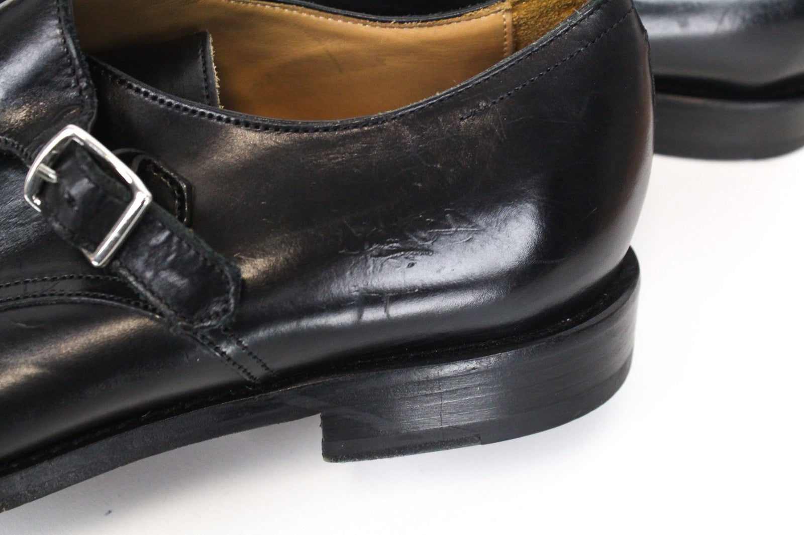 SUITSUPPLY vyriški formalūs batai, juodos odos, su dviguba sagtimi, žema pakulne, klasikiniai, EU41 dydis 