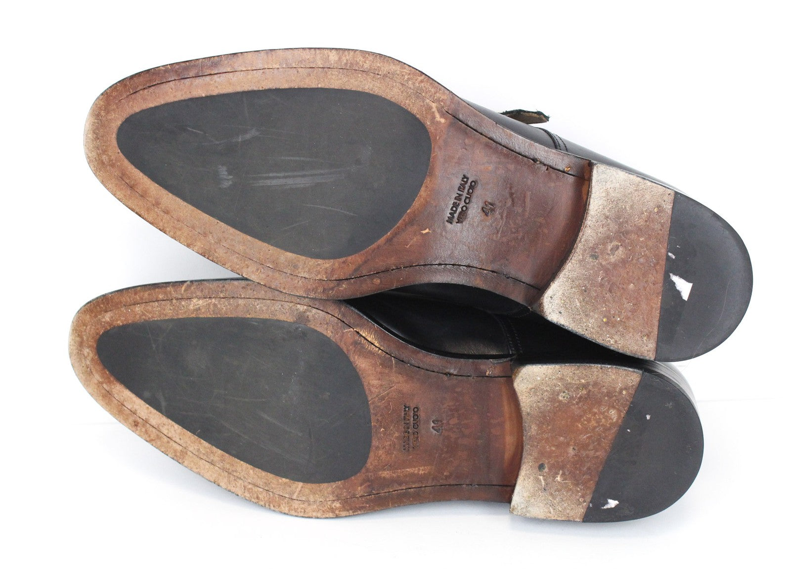 SUITSUPPLY vyriški formalūs batai, juodos odos, su dviguba sagtimi, žema pakulne, klasikiniai, EU41 dydis 