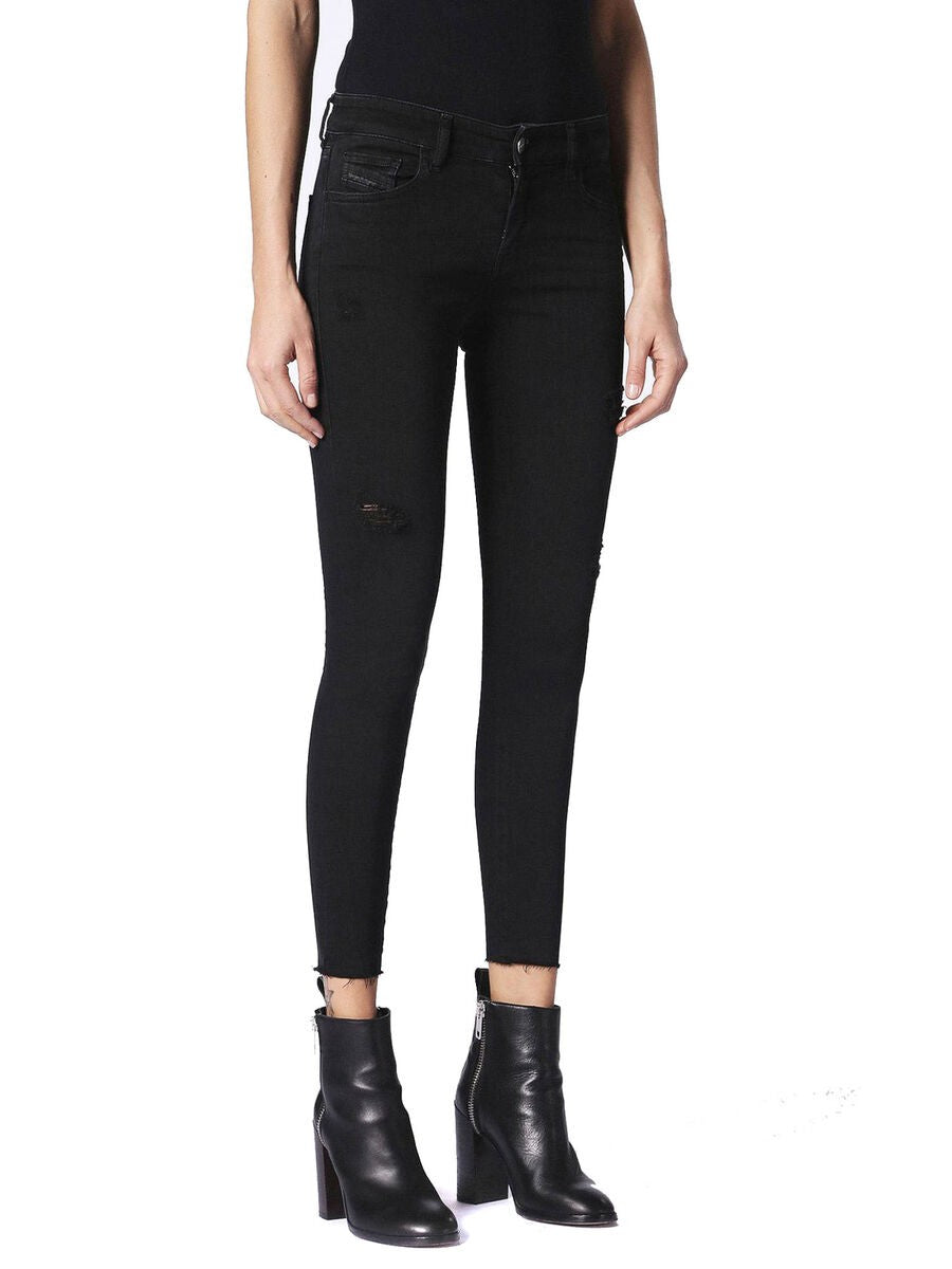 DIESEL Slandy-Ankle 084EX Women's Jeans W27/L32 Slim Skinny Black Stretch Fit