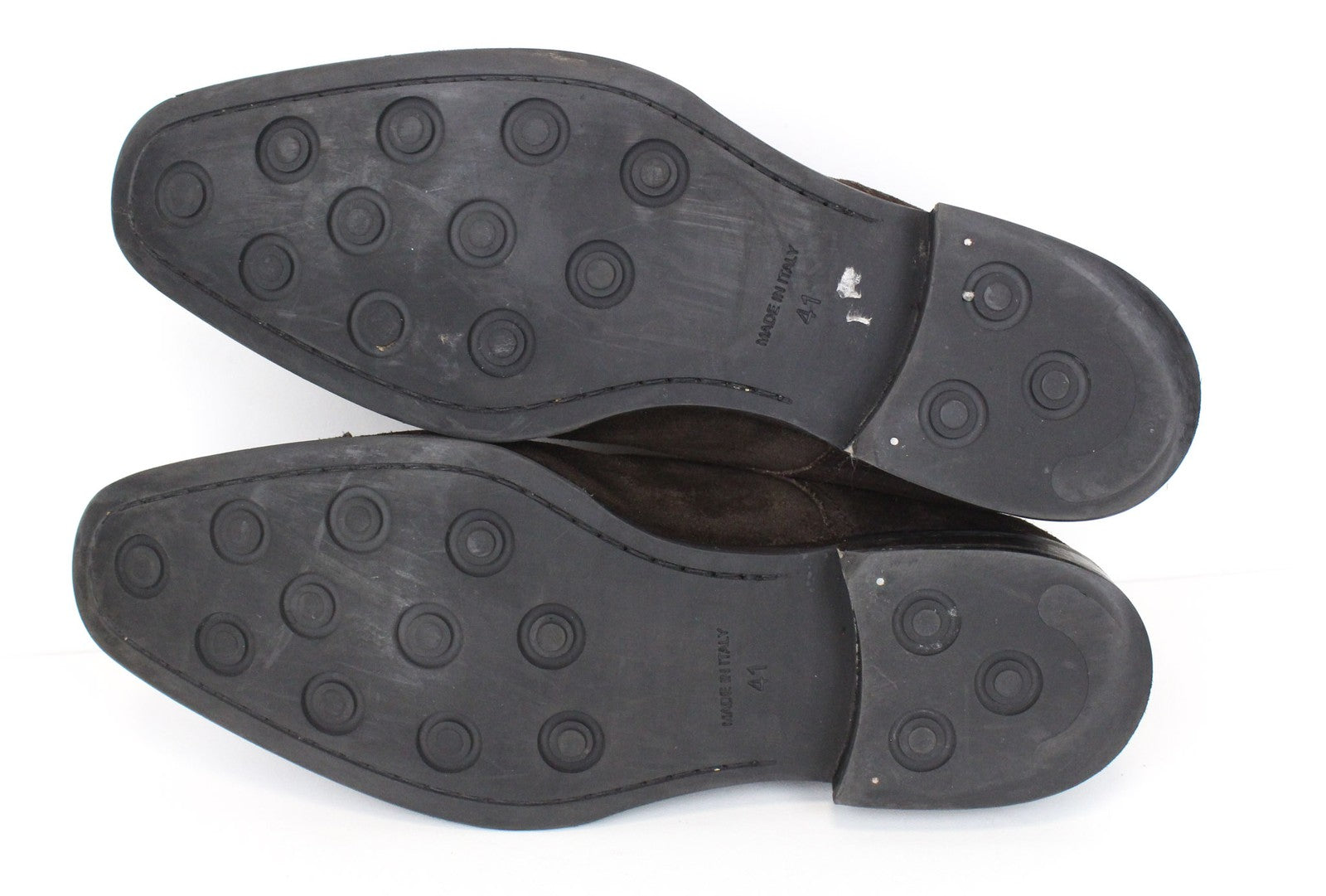 SUITSUPPLY vyriški formalūs batai, rudi, zomšiniai, odiniai, su dviguba sagtimi, žema pakulne, EU41 