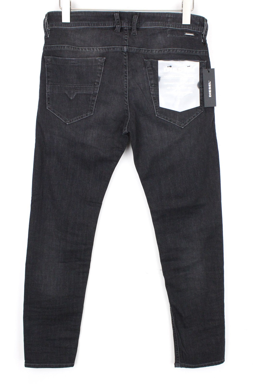 DIESEL Thommer 0687J vyriški džinsai W32/L30 tamsiai pilki tamprūs medvilniniai Slim-Skinny džinsai 