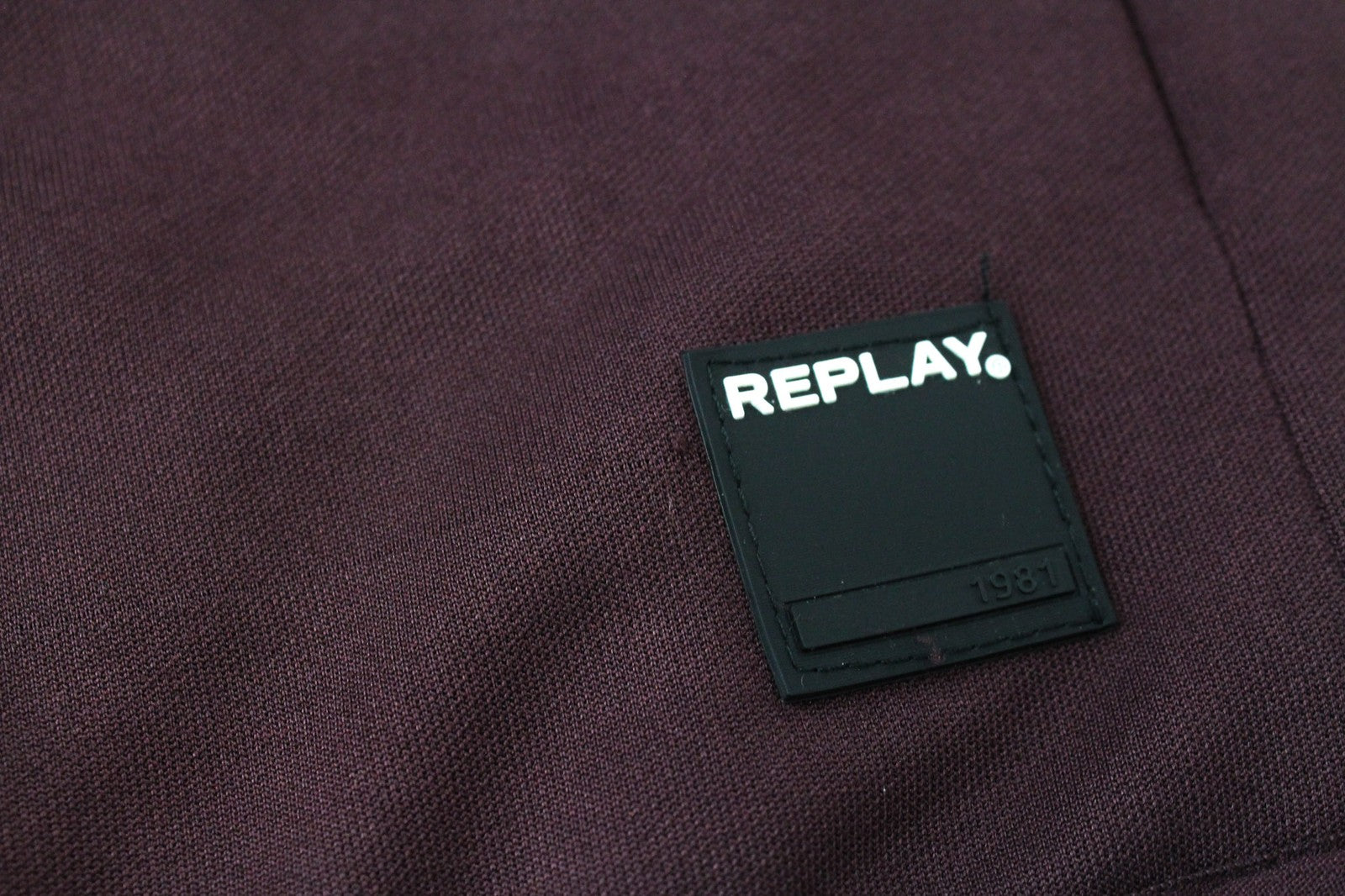 REPLAY vyriškas džemperis su ilgomis rankovėmis, 2XL dydžio, tamsiai raudonas, su užtrauktuku ir kišene, laisvalaikio stiliaus 