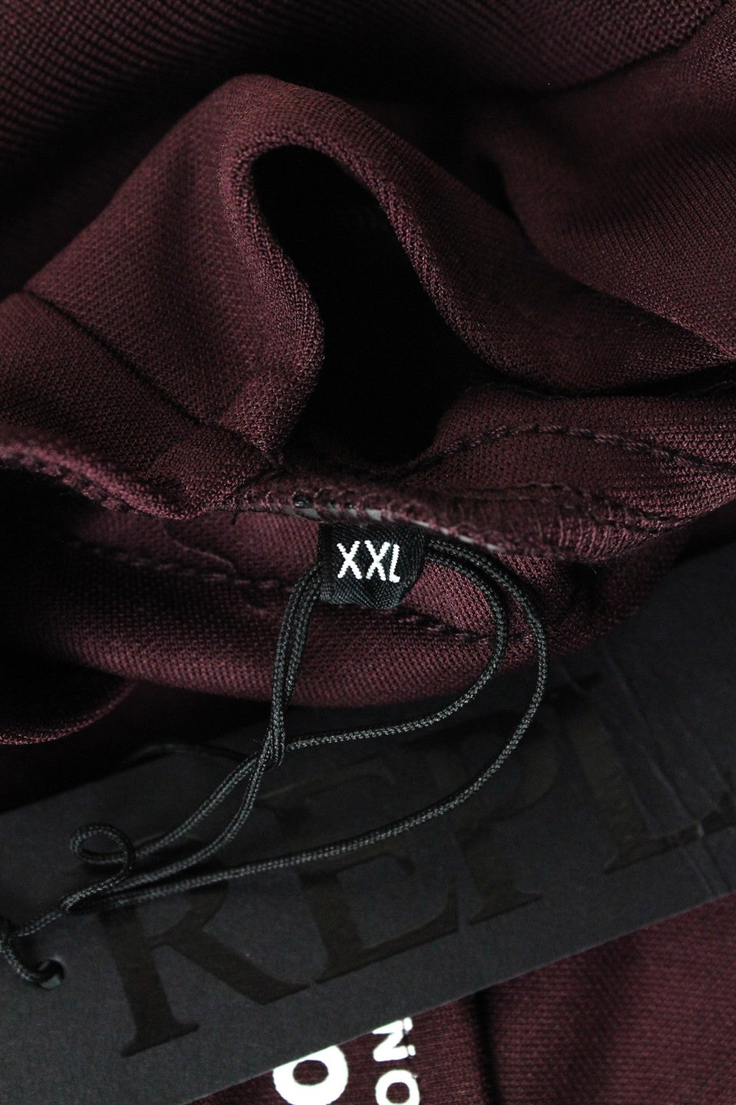 REPLAY vyriškas džemperis su ilgomis rankovėmis, 2XL dydžio, tamsiai raudonas, su užtrauktuku ir kišene, laisvalaikio stiliaus 