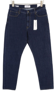 CALVIN KLEIN siaurėjantys džinsai mėlyna spalva, W30/L30, tamsiai mėlyni, su užtrauktuku ir logotipu. 