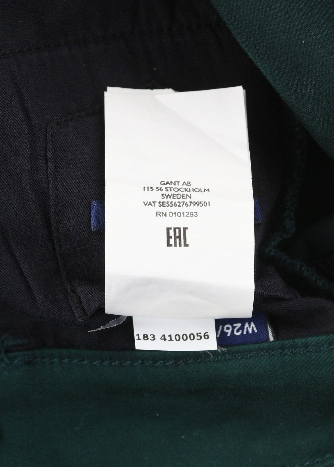 GANT aptemptos atlasinės moteriškos kelnės W26/L32 tamsiai žalios, su kišenėmis, užtrauktuku ir logotipu, laisvalaikio stiliaus 