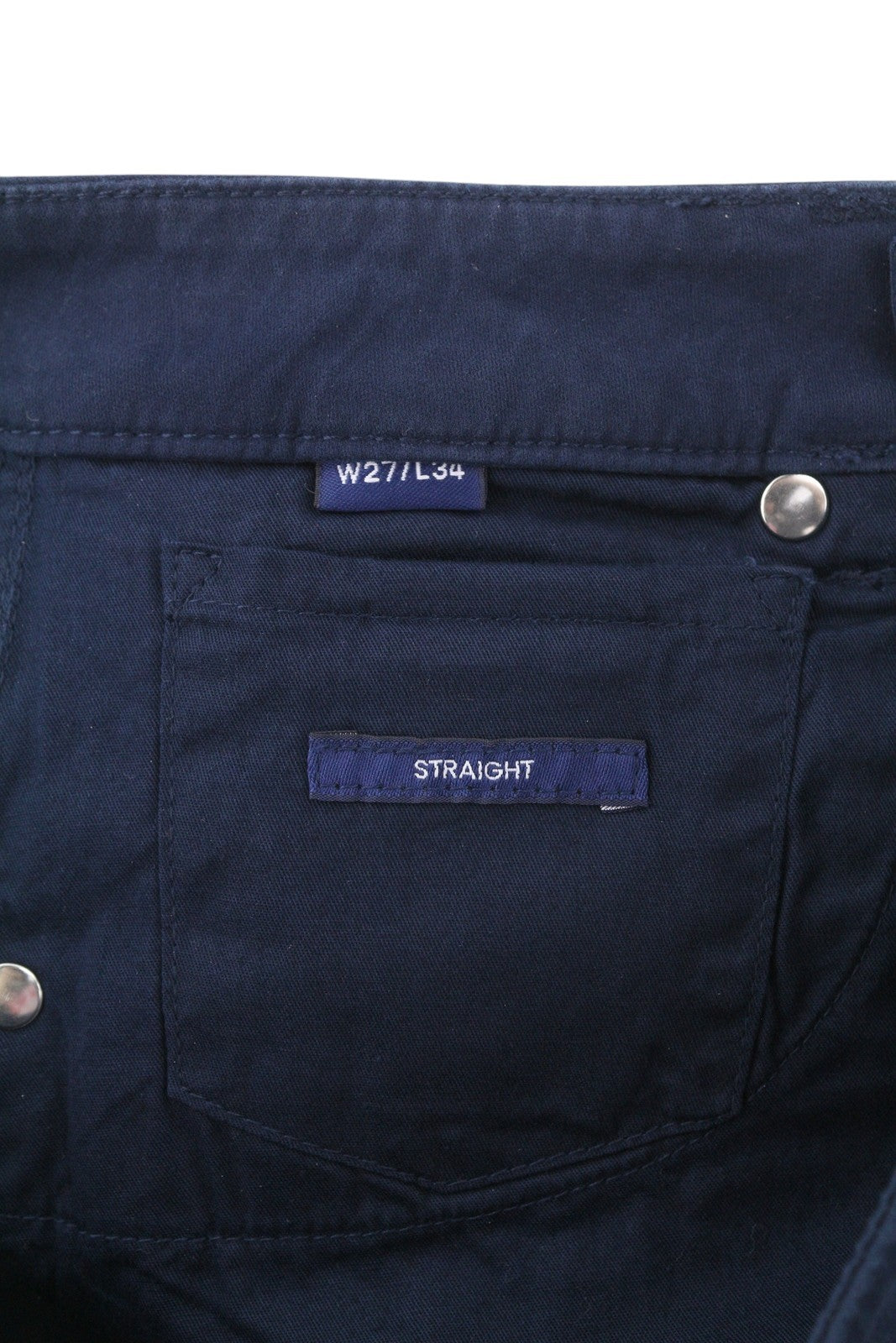 GANT tiesios minkštos moteriškos kelnės W27/L34 tamsiai mėlynos, priglundančios, žemo liemens, laisvalaikio stiliaus 