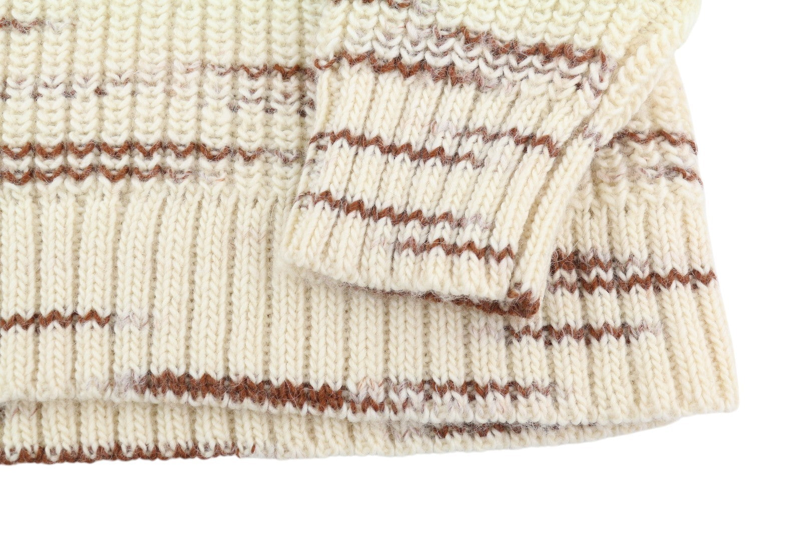 GANT daugiaspalvis vėžlio spalvos moteriškas megztinis XS smėlio spalvos vilnonis, tvirtai megztas raštuotas megztinis 