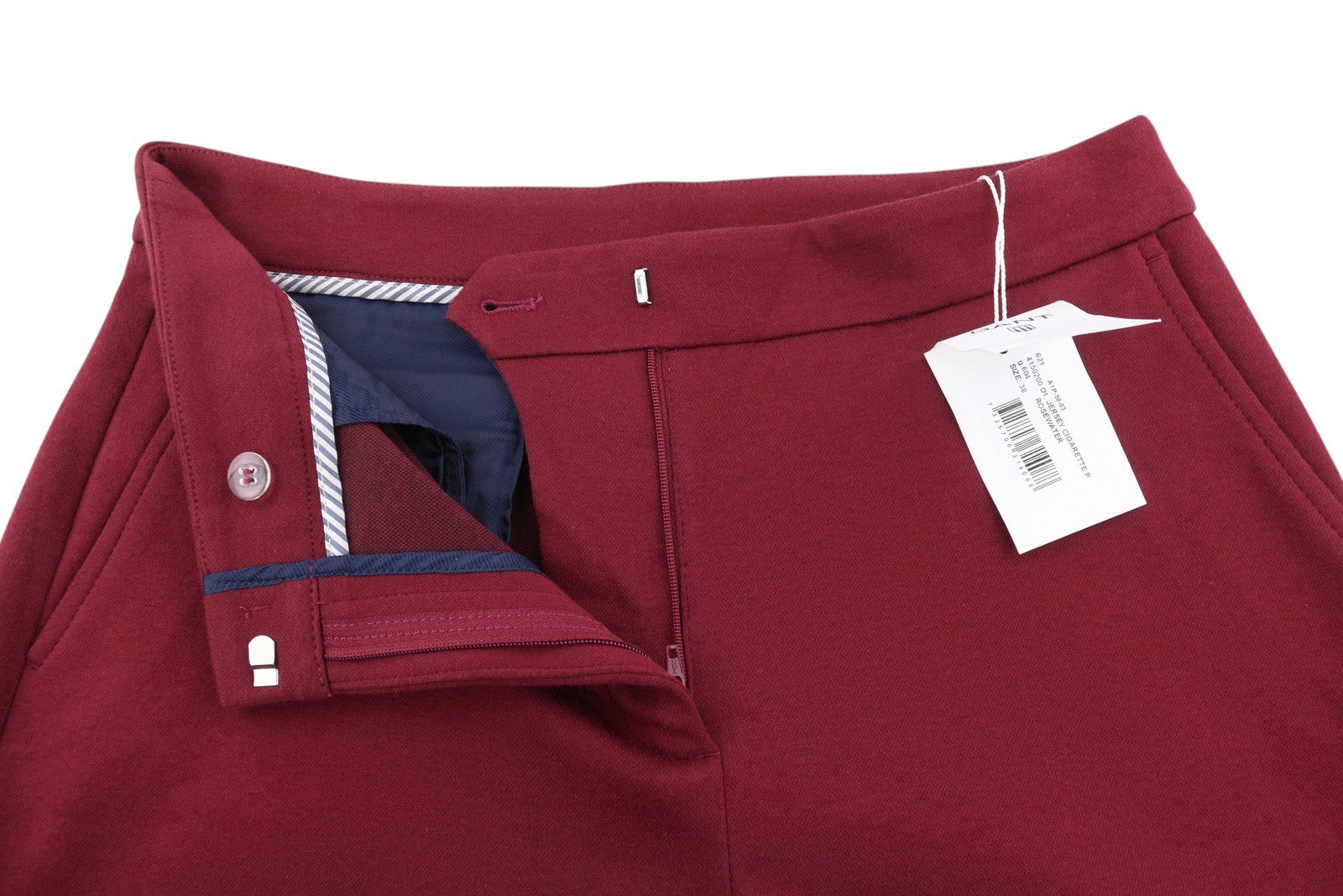 GANT Jersey Cigarette moteriškos kelnės EU38 raudonos, plonos, plokščio priekio, iki kulkšnių. 