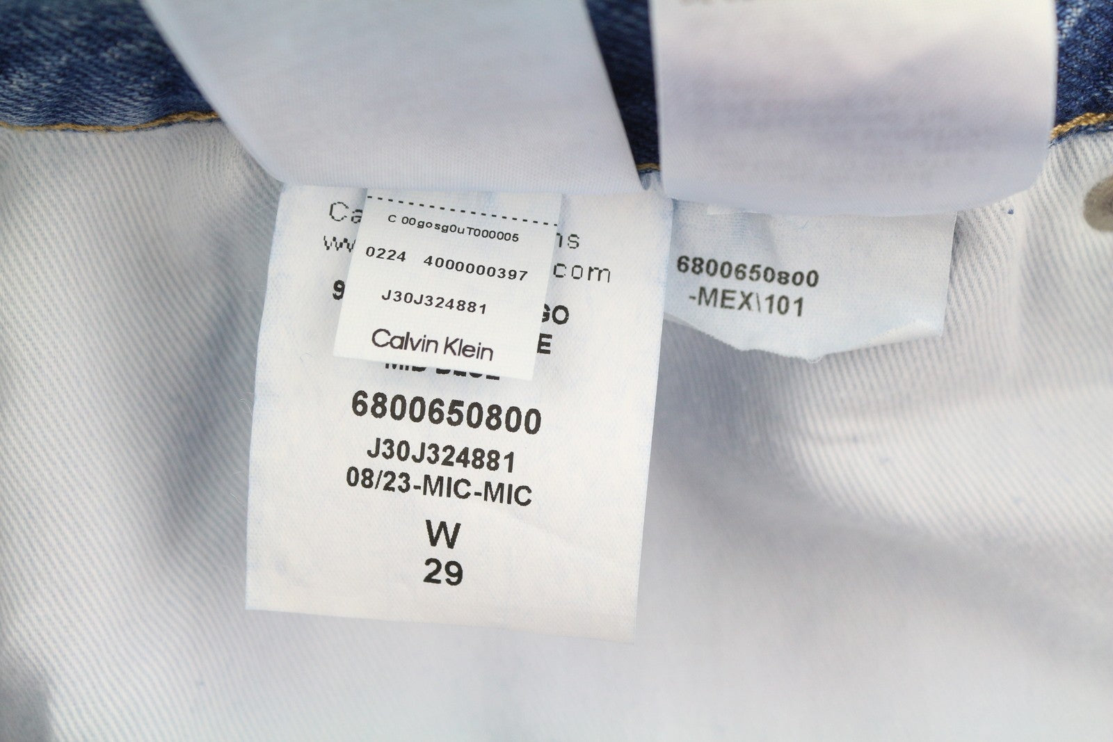 CALVIN KLEIN 90-ųjų laisvi krovininiai vyriški džinsai W29 mėlyni džinsai su užtrauktuku, laisvalaikio stiliumi 