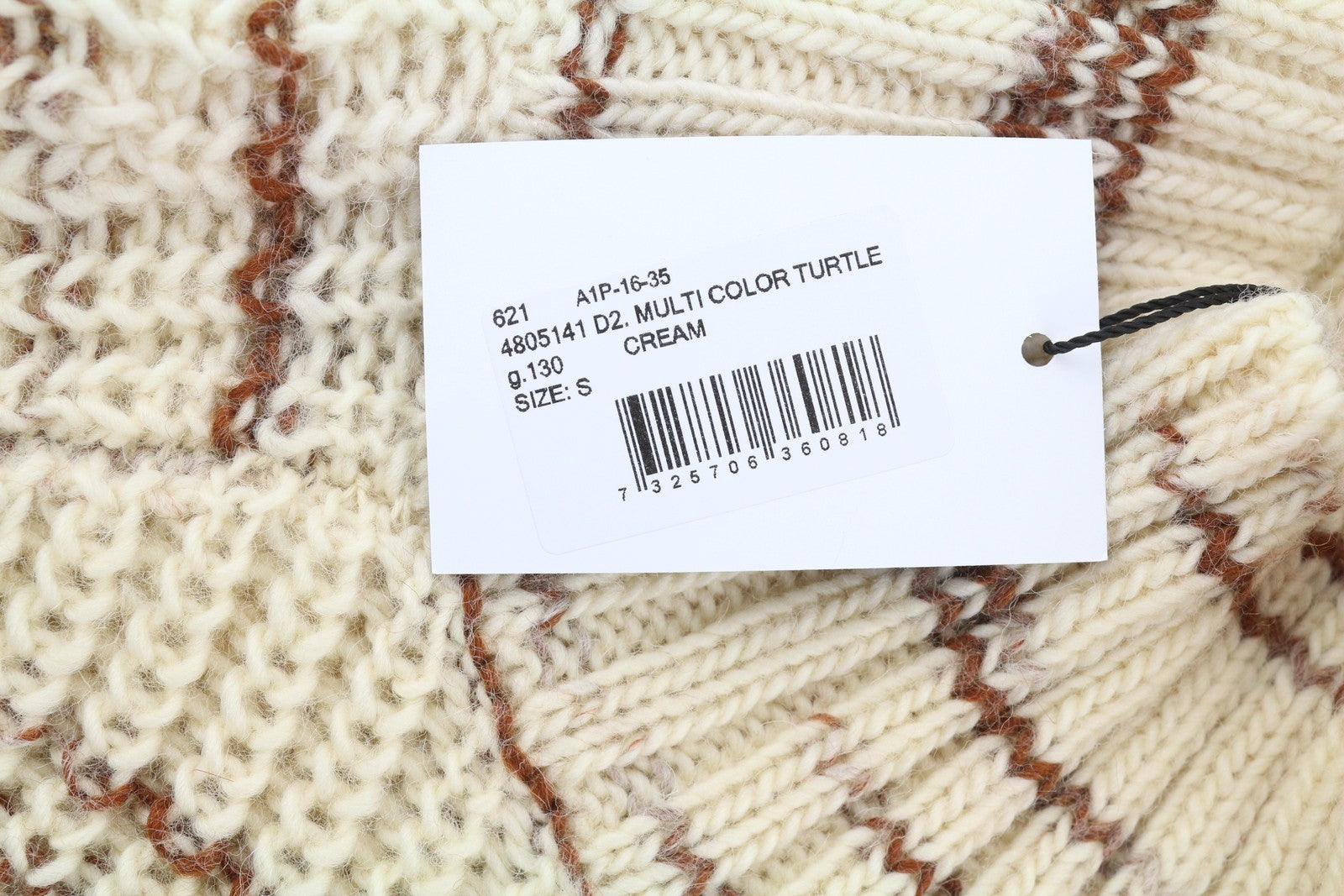 GANT daugiaspalvis vėžlio spalvos moteriškas megztinis S smėlio spalvos vilnonis, tvirtai megztas raštuotas megztinis 